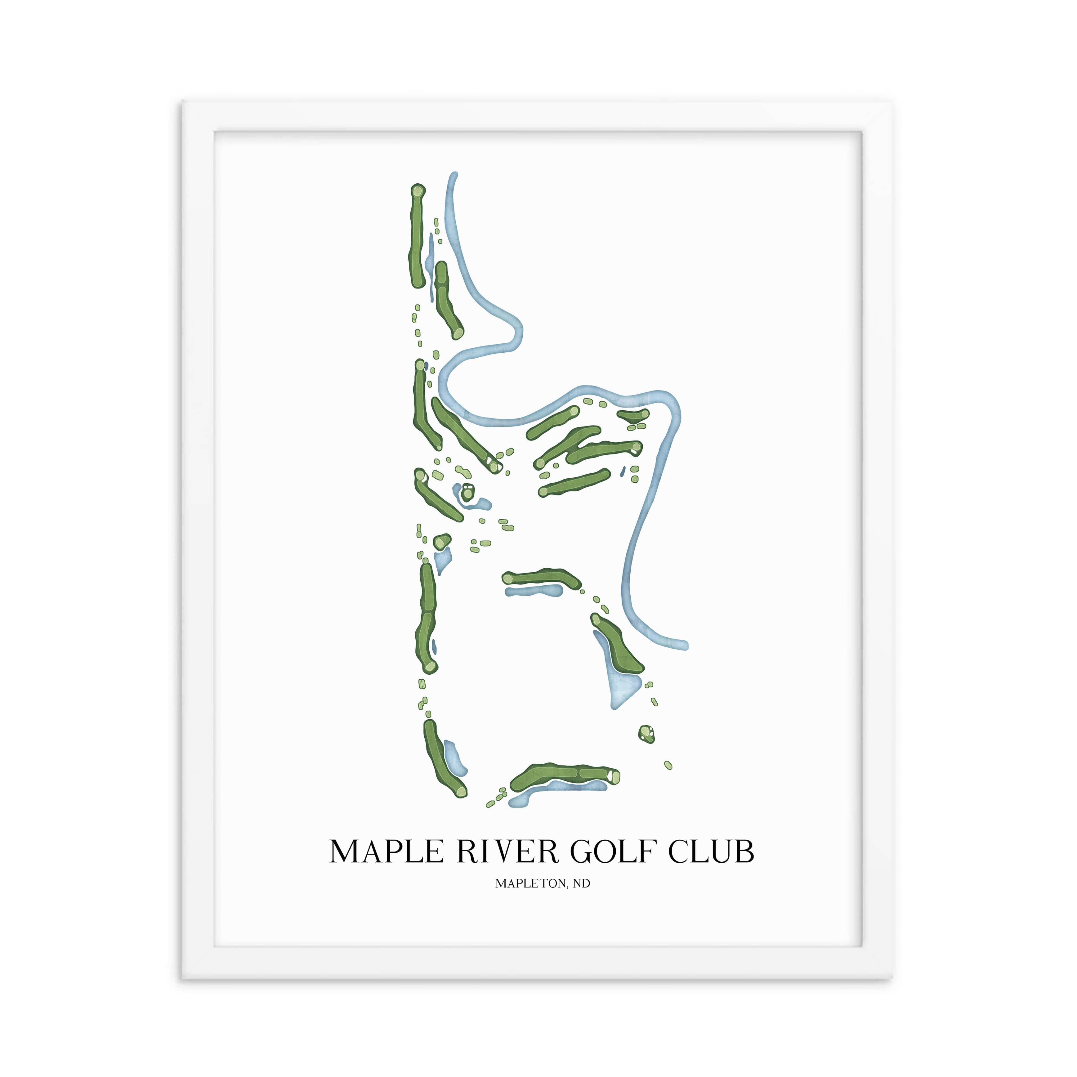 The 19th Hole Golf Shop - Golf Course Prints - Maple River Golf Club Golf Course Map Golf Map