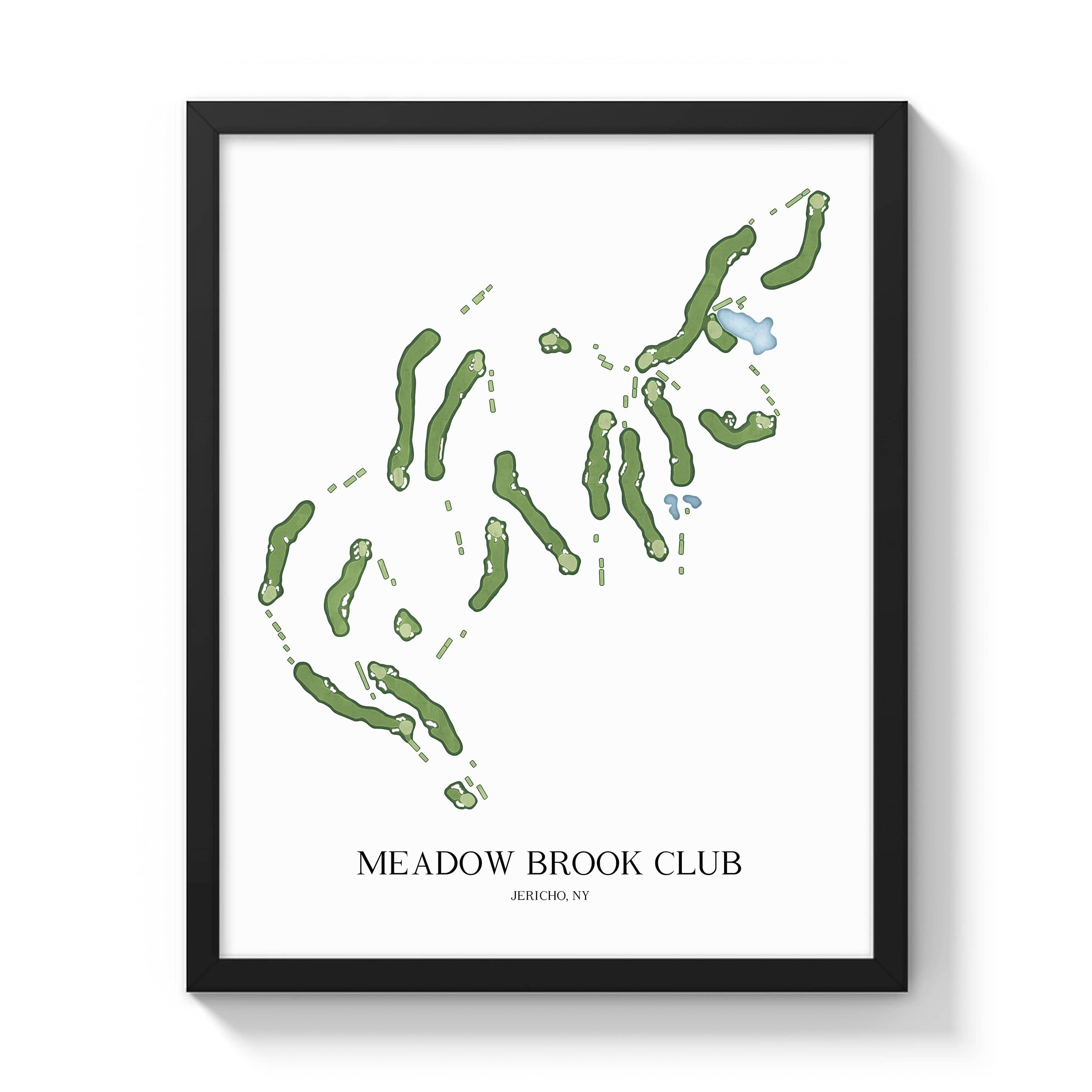 The 19th Hole Golf Shop - Golf Course Prints - Meadow Brook Club Golf Course Map Golf Map
