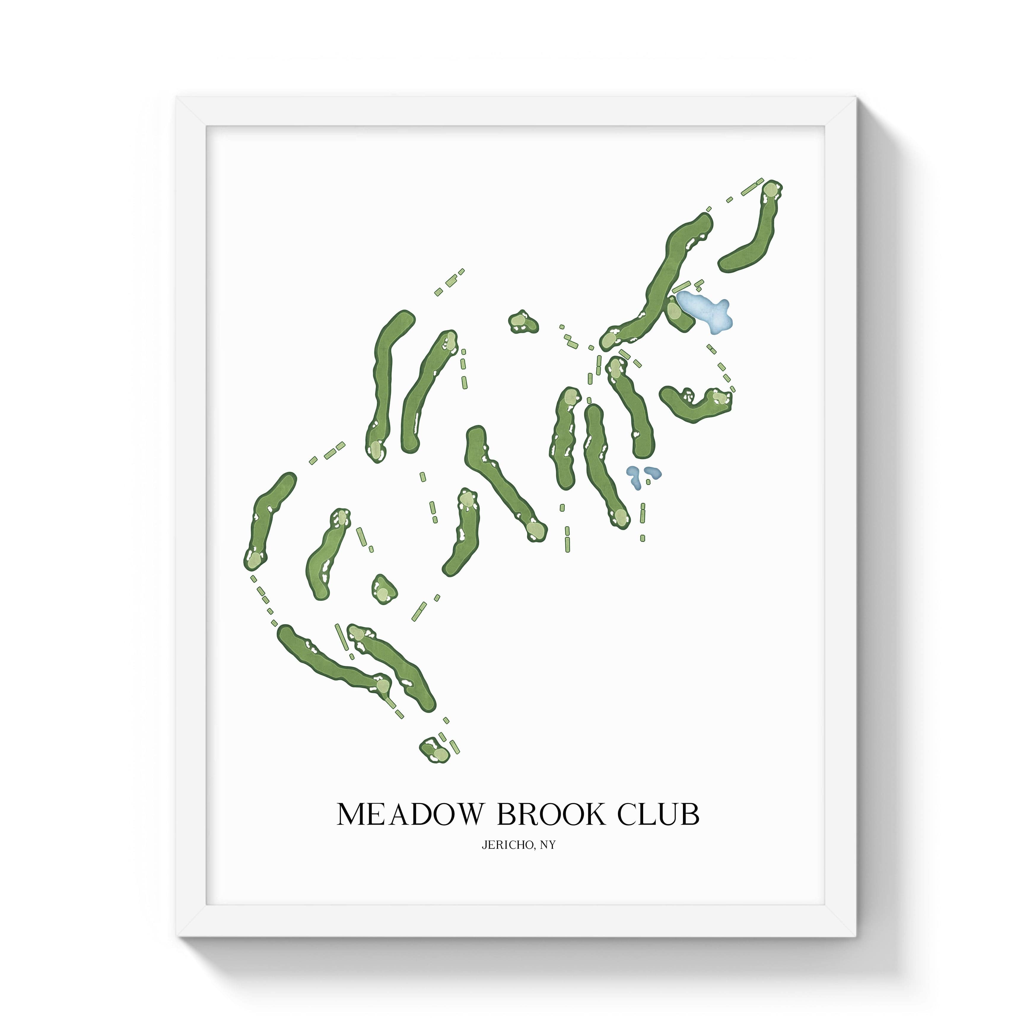 The 19th Hole Golf Shop - Golf Course Prints - Meadow Brook Club Golf Course Map Golf Map