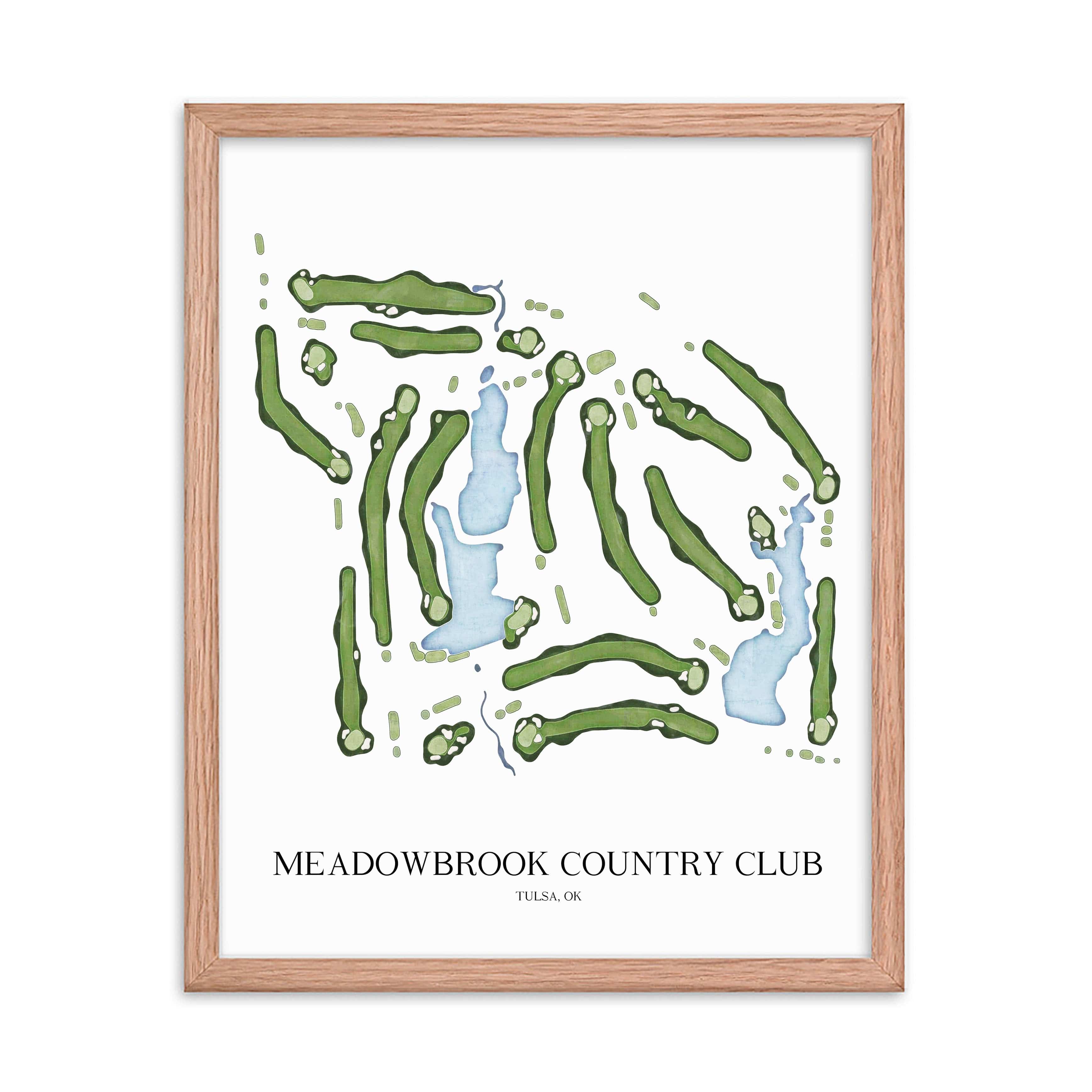 The 19th Hole Golf Shop - Golf Course Prints - Meadowbrook Country Club Golf Course Map Golf Map