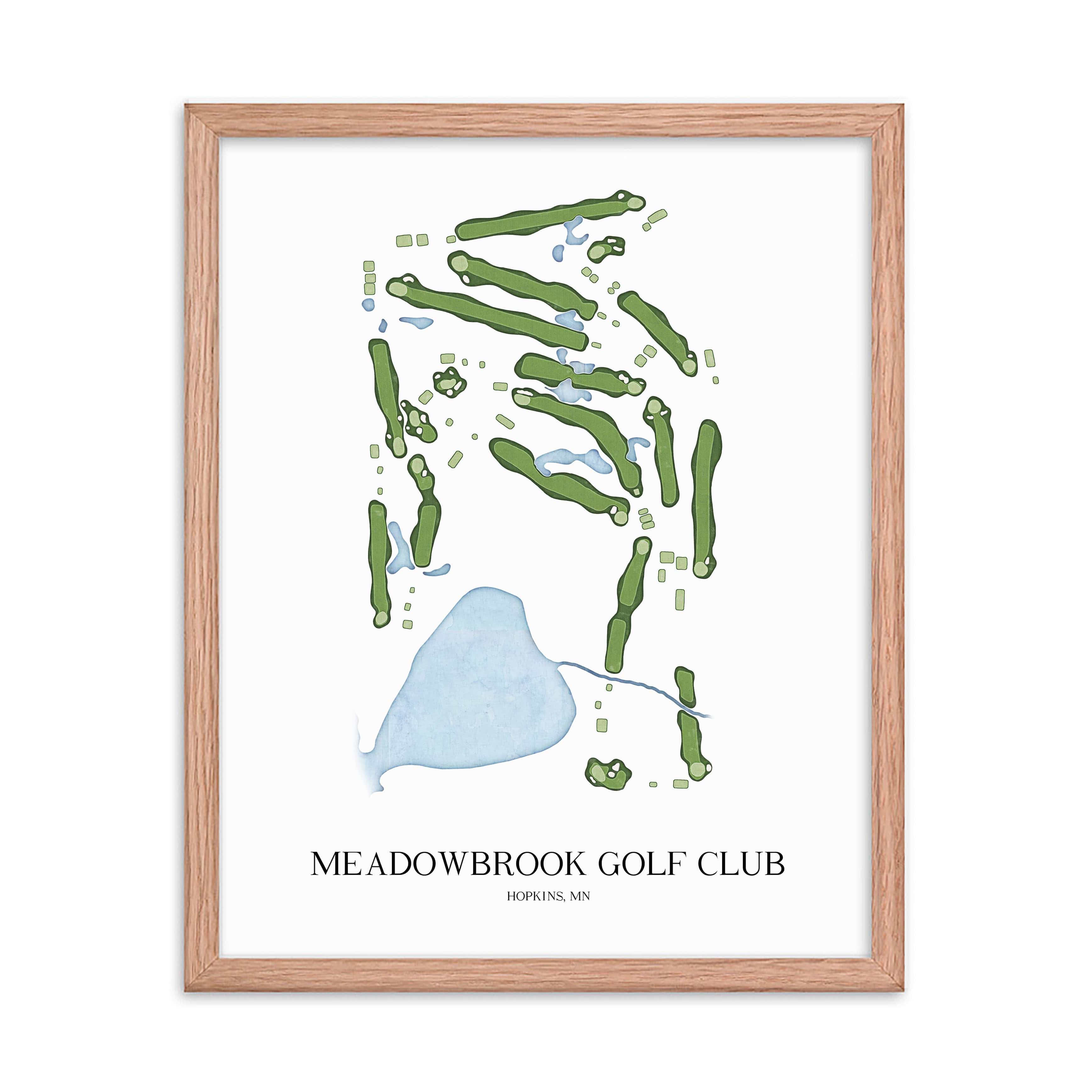 The 19th Hole Golf Shop - Golf Course Prints - Meadowbrook Golf Club Golf Course Map Golf Map
