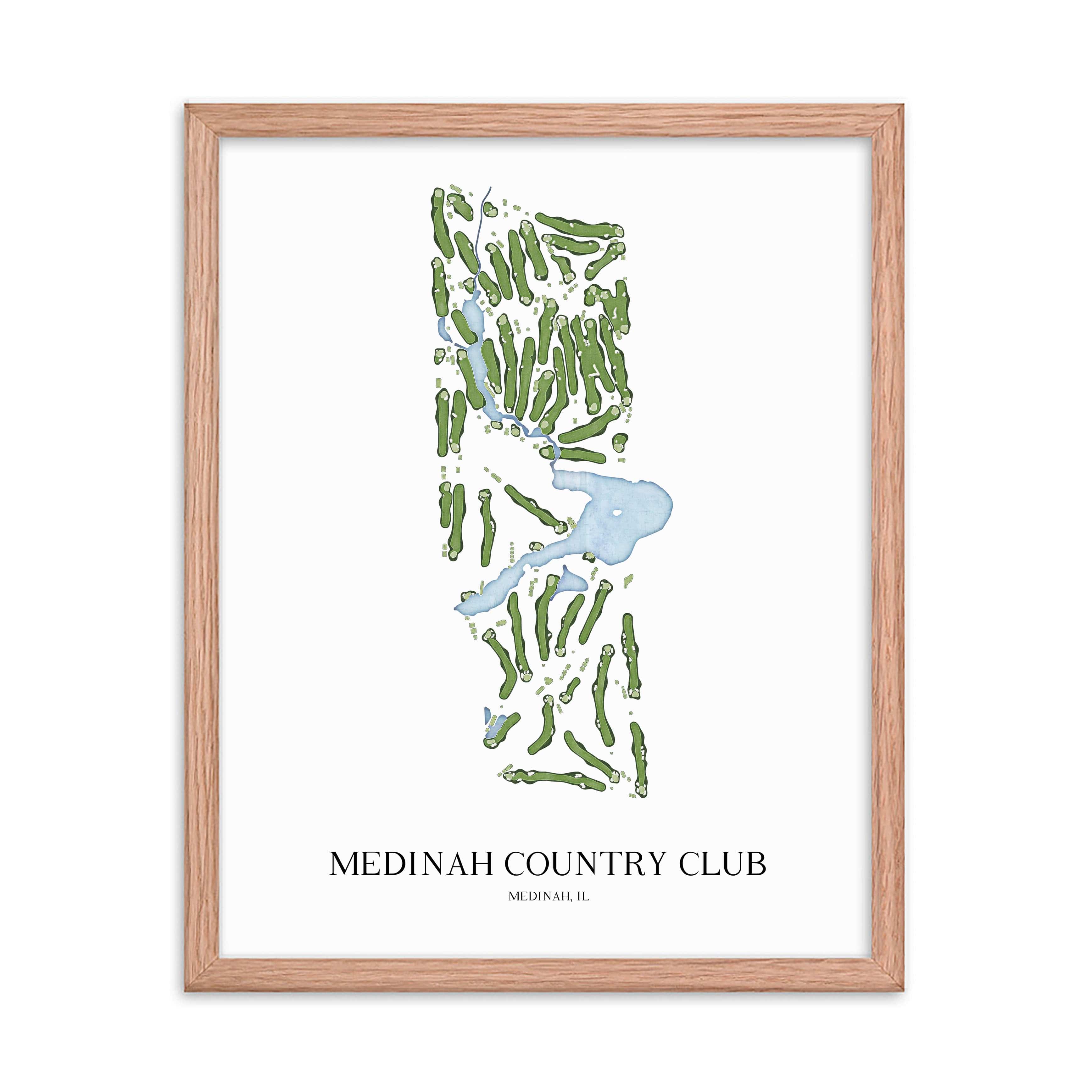 The 19th Hole Golf Shop - Golf Course Prints - Medinah Country Club Golf Course Map Golf Map