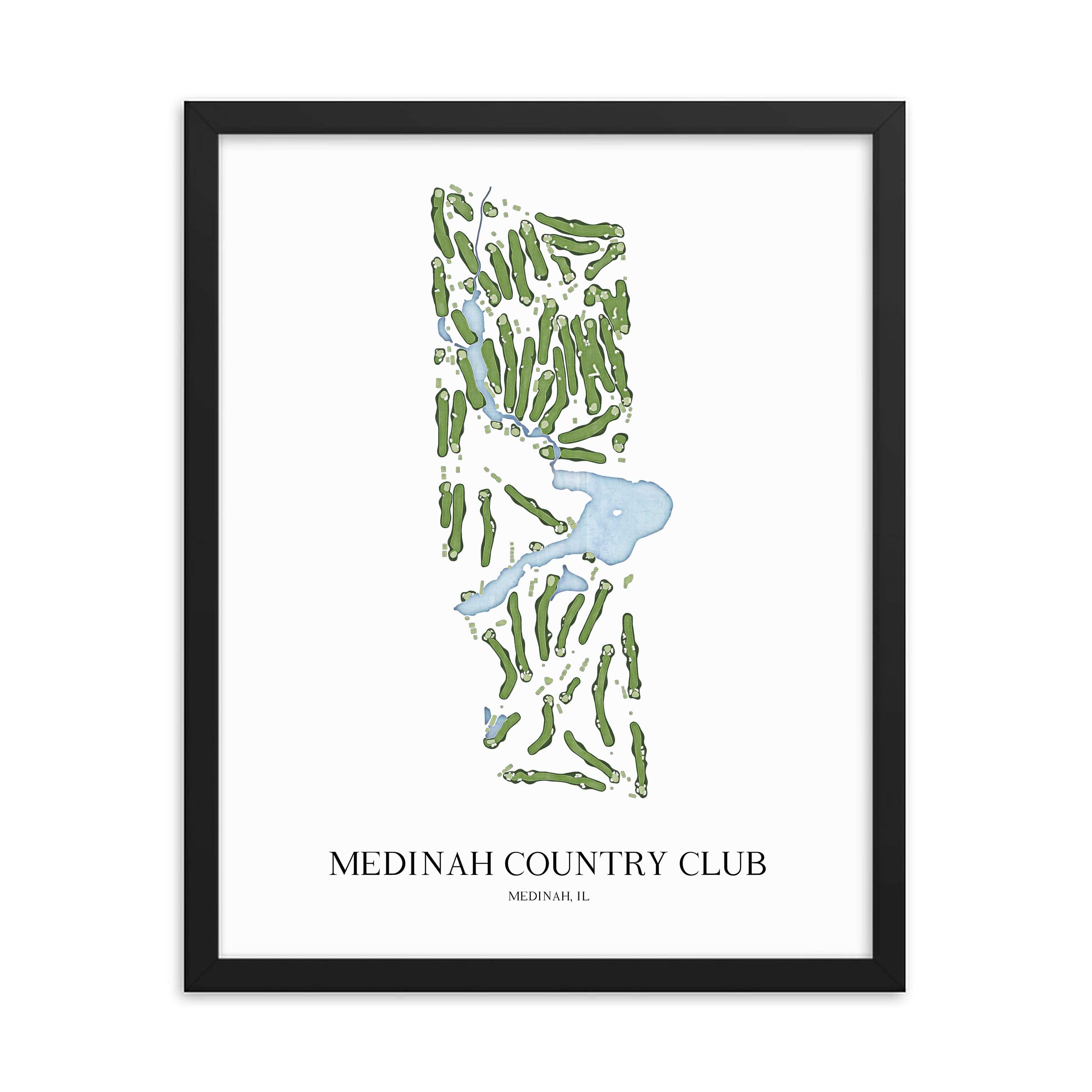 The 19th Hole Golf Shop - Golf Course Prints - Medinah Country Club Golf Course Map Golf Map