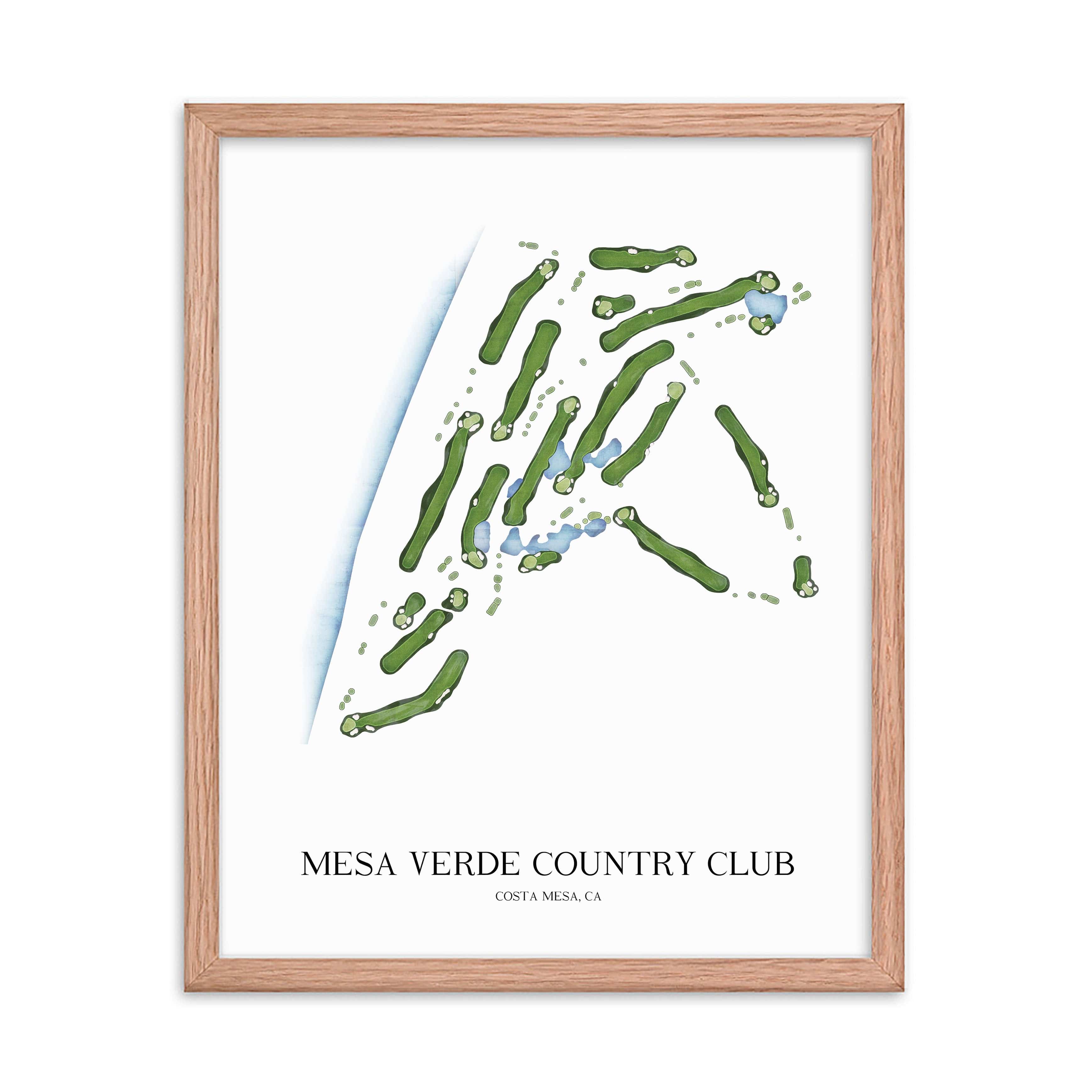The 19th Hole Golf Shop - Golf Course Prints - Mesa Verde Country Club Golf Course Map Golf Map