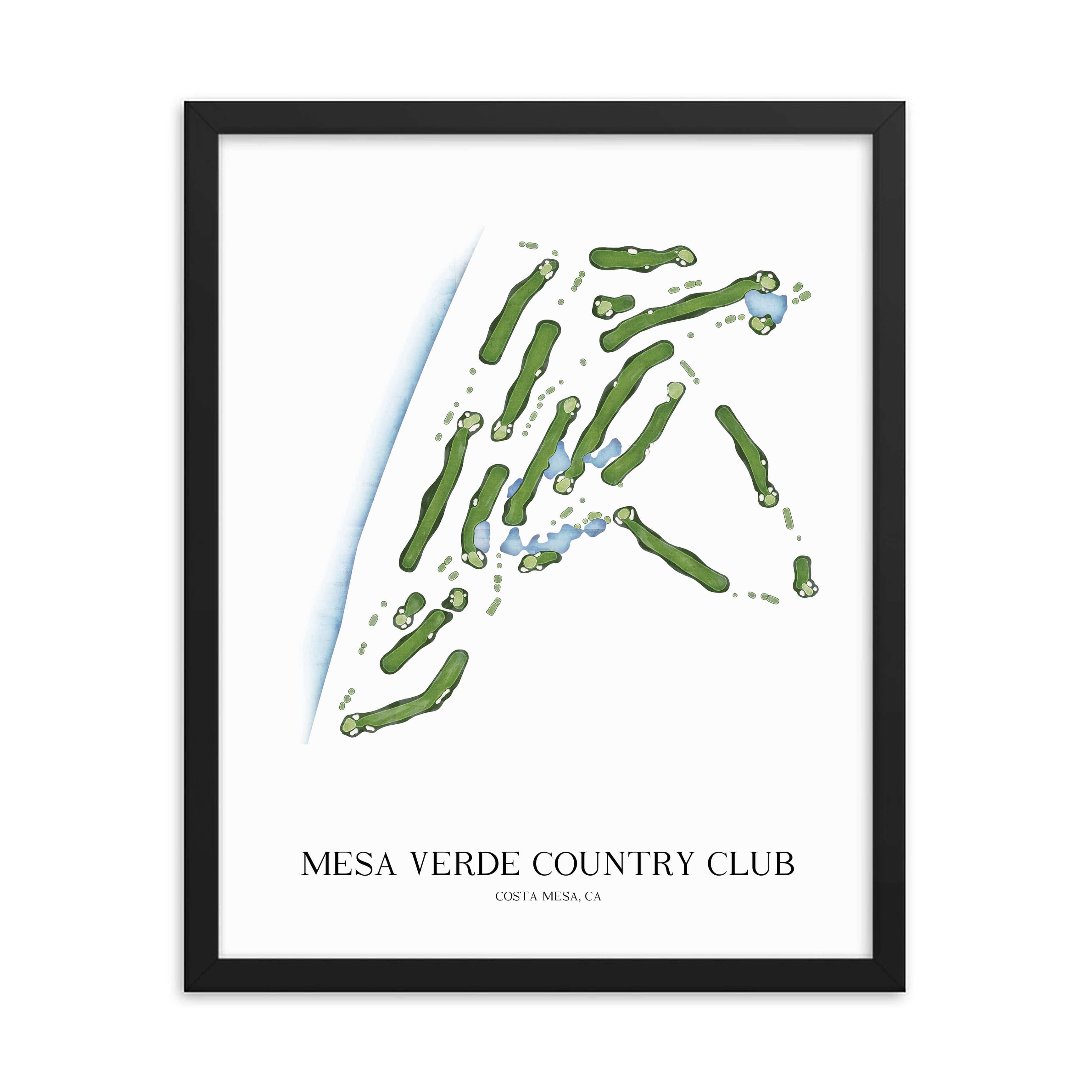 The 19th Hole Golf Shop - Golf Course Prints - Mesa Verde Country Club Golf Course Map Golf Map
