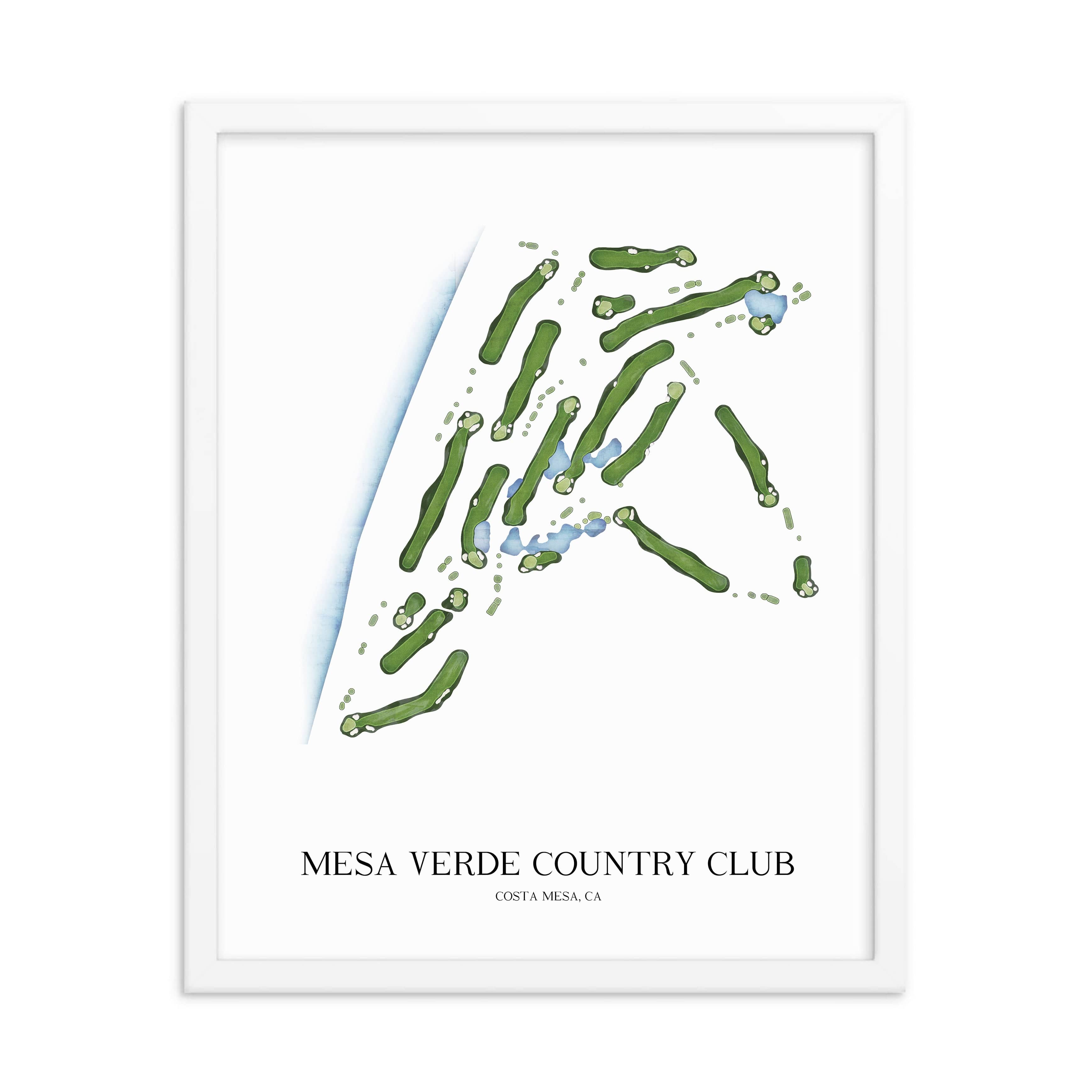 The 19th Hole Golf Shop - Golf Course Prints - Mesa Verde Country Club Golf Course Map Golf Map