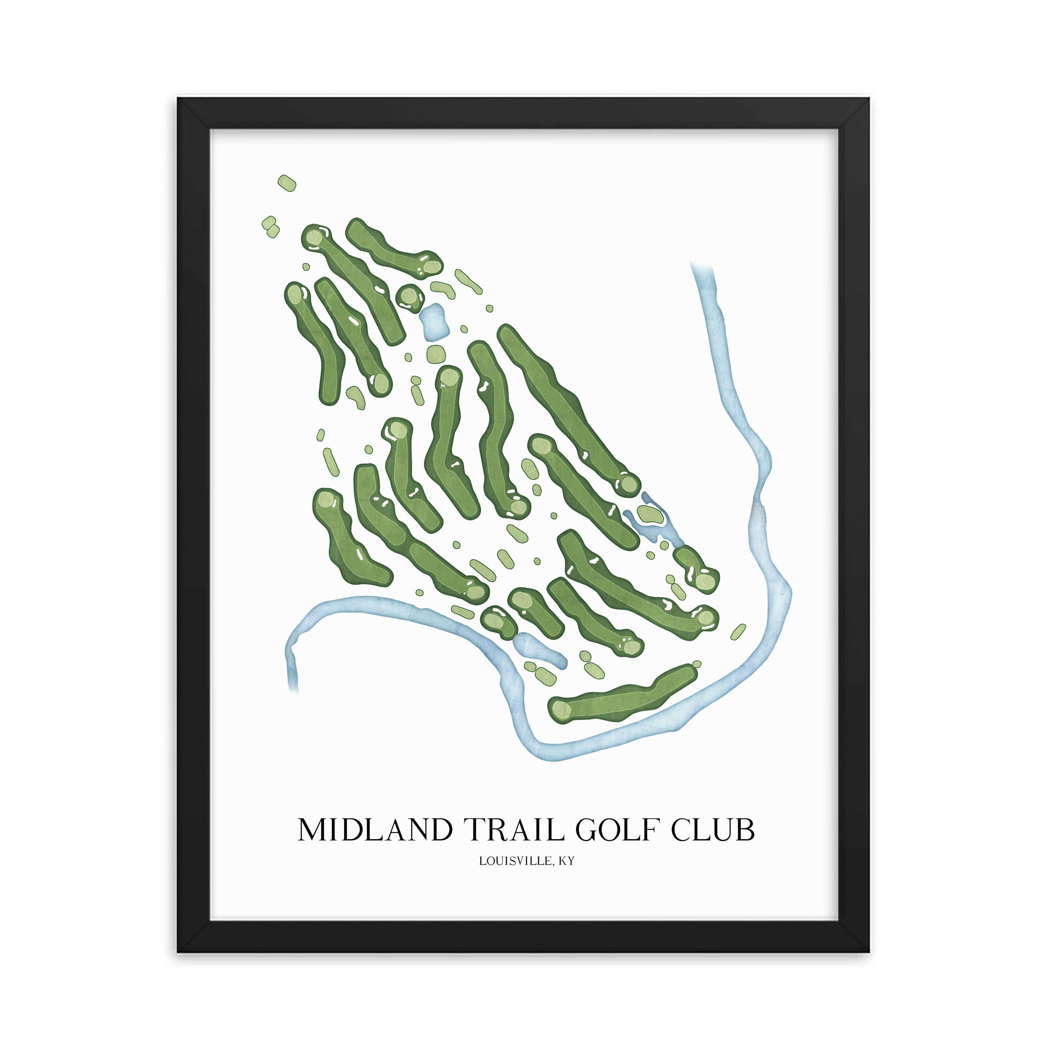 The 19th Hole Golf Shop - Golf Course Prints - Midland Trail Golf Club Golf Course Map Golf Map