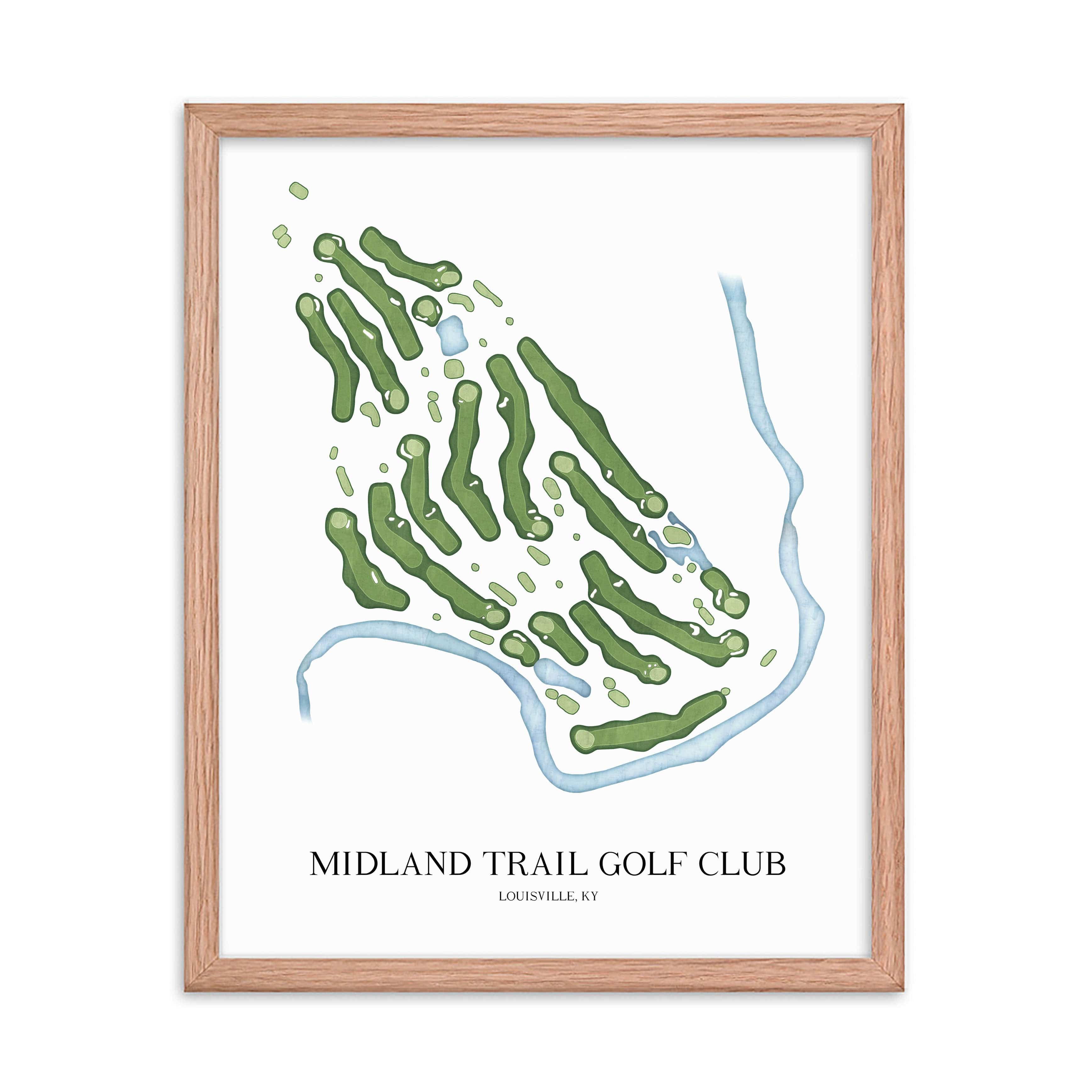 The 19th Hole Golf Shop - Golf Course Prints - Midland Trail Golf Club Golf Course Map Golf Map
