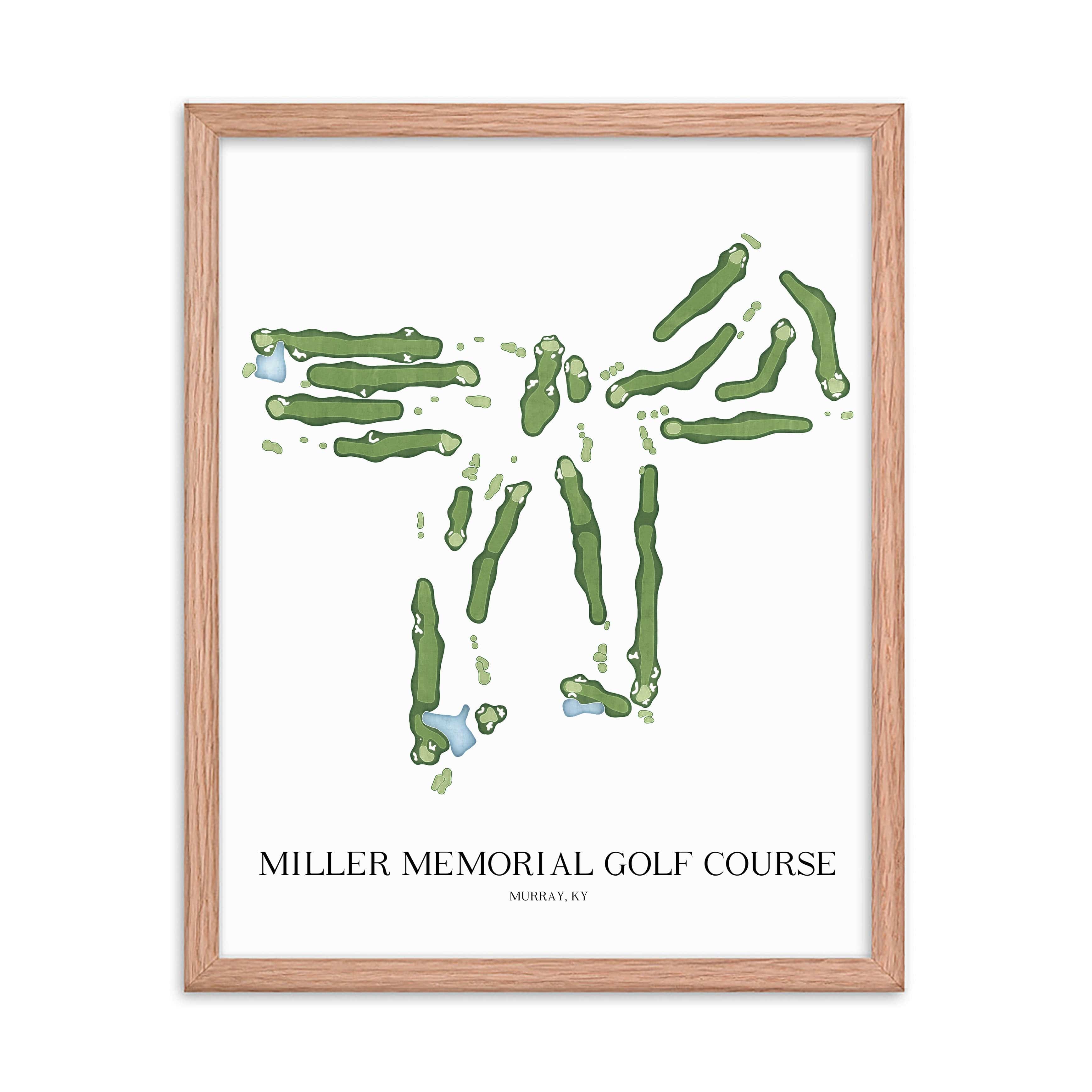 The 19th Hole Golf Shop - Golf Course Prints - Miller Memorial Golf Course Golf Course Map Golf Map