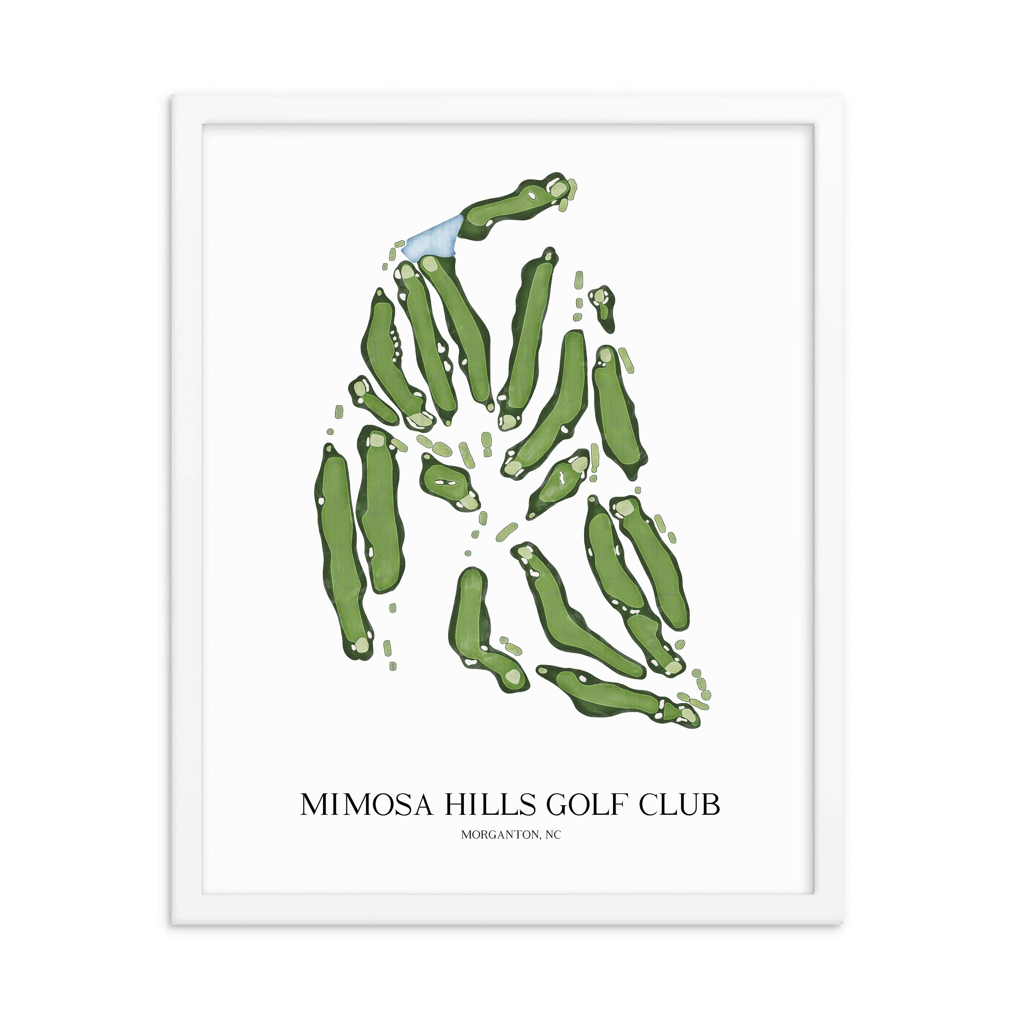 The 19th Hole Golf Shop - Golf Course Prints - Mimosa Hills Golf Club Golf Course Map Golf Map