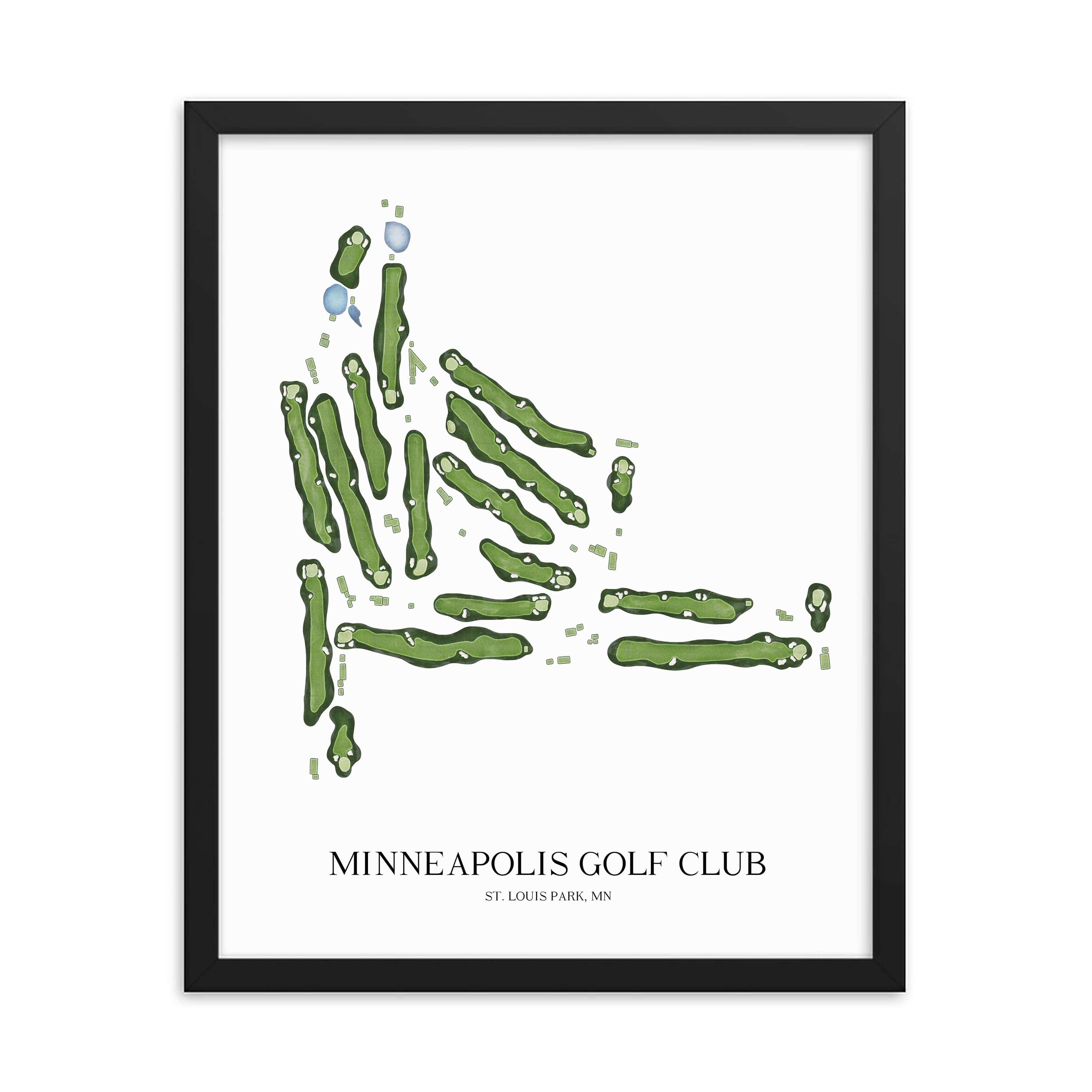 The 19th Hole Golf Shop - Golf Course Prints - Minneapolis Golf Club Golf Course Map Golf Map