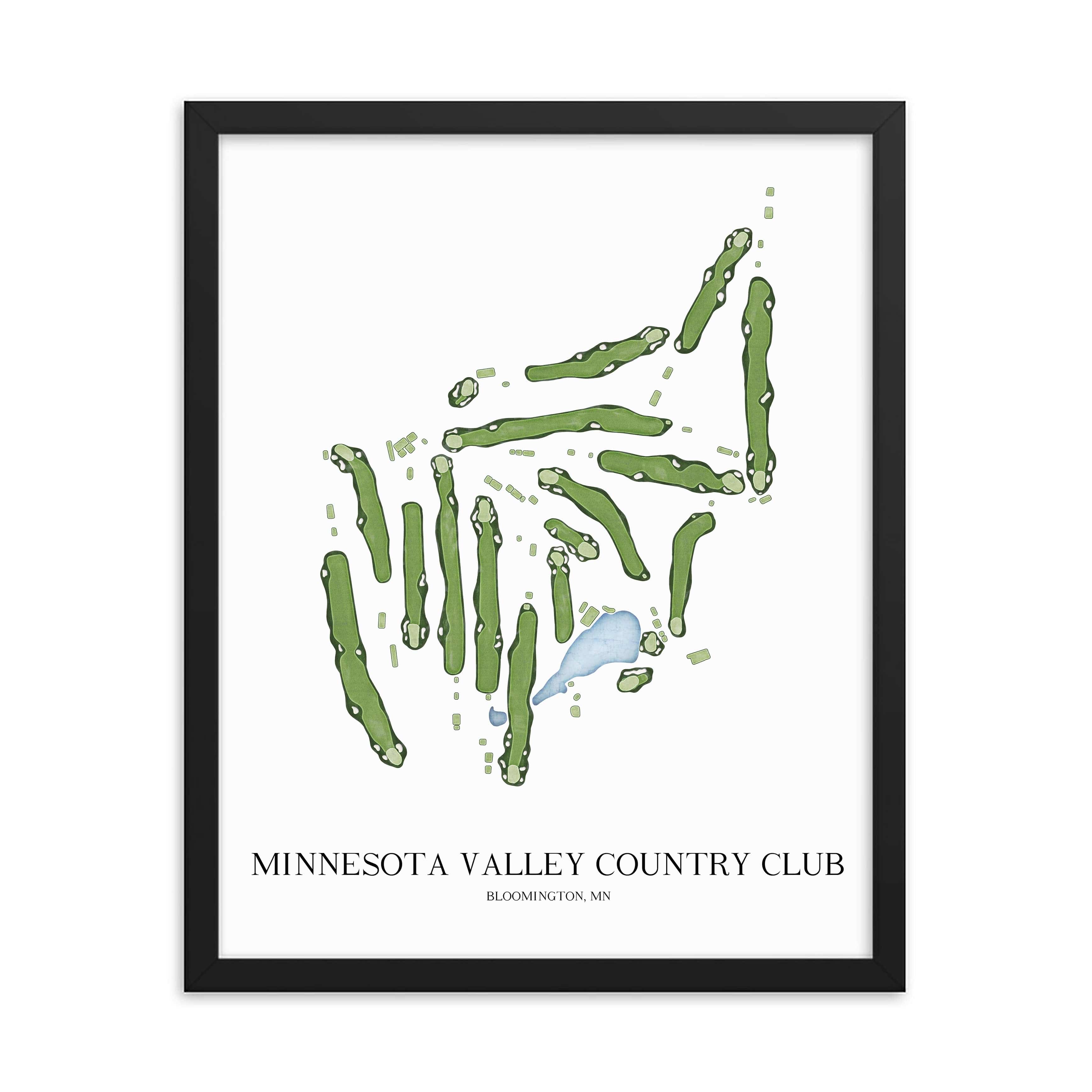 The 19th Hole Golf Shop - Golf Course Prints - Minnesota Valley Country Club Golf Course Map Golf Map