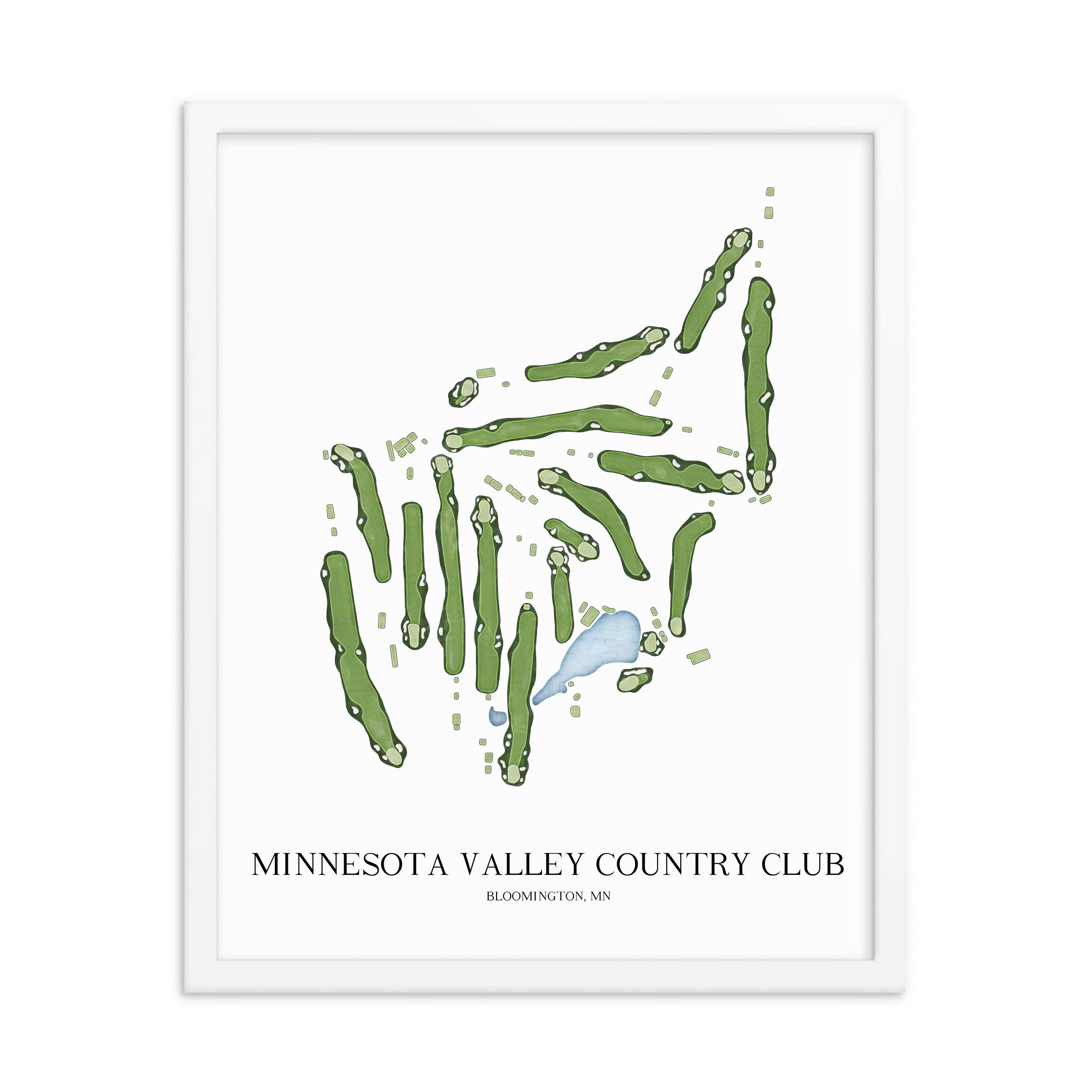 The 19th Hole Golf Shop - Golf Course Prints - Minnesota Valley Country Club Golf Course Map Golf Map