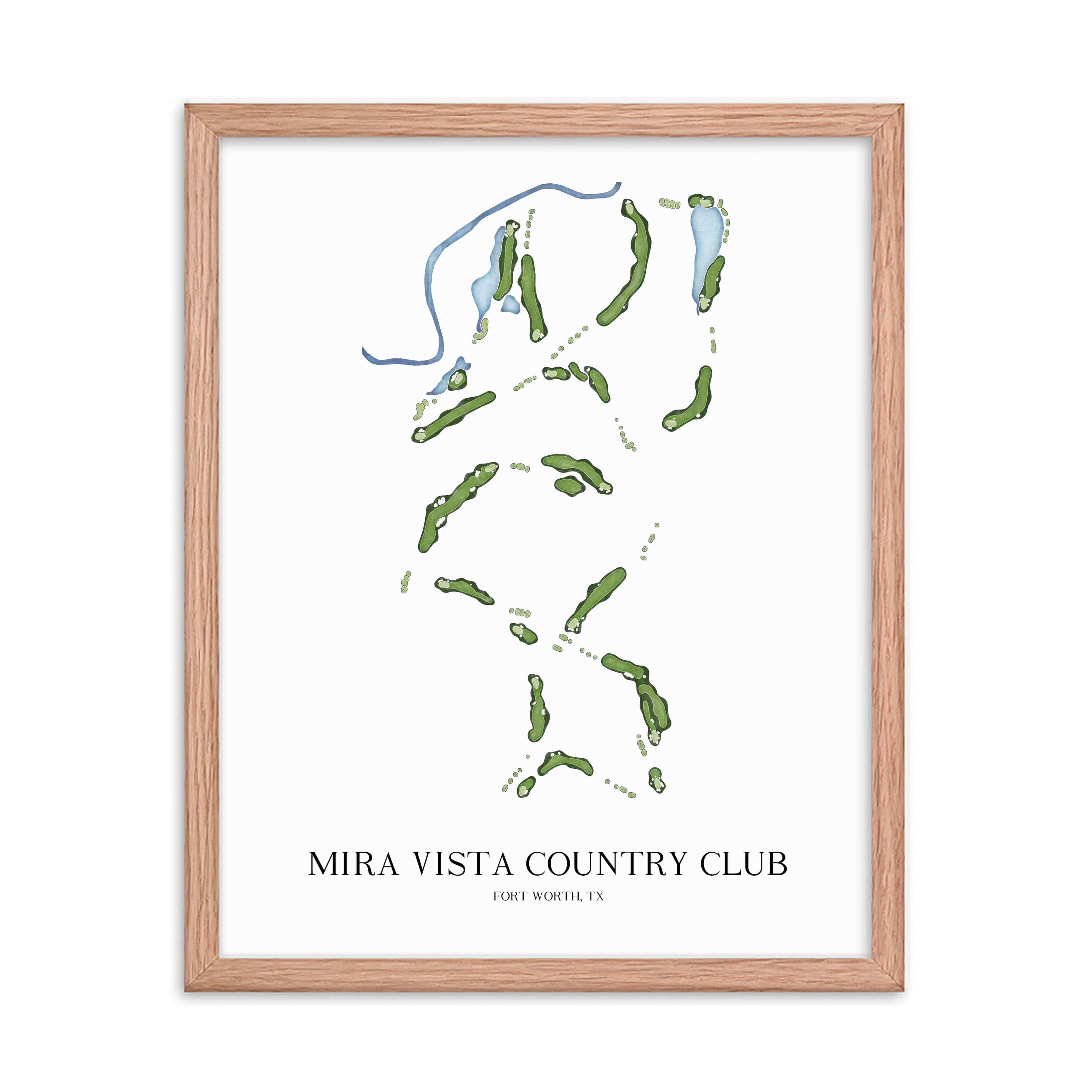 The 19th Hole Golf Shop - Golf Course Prints - Mira Vista Country Club Golf Course Map Golf Map