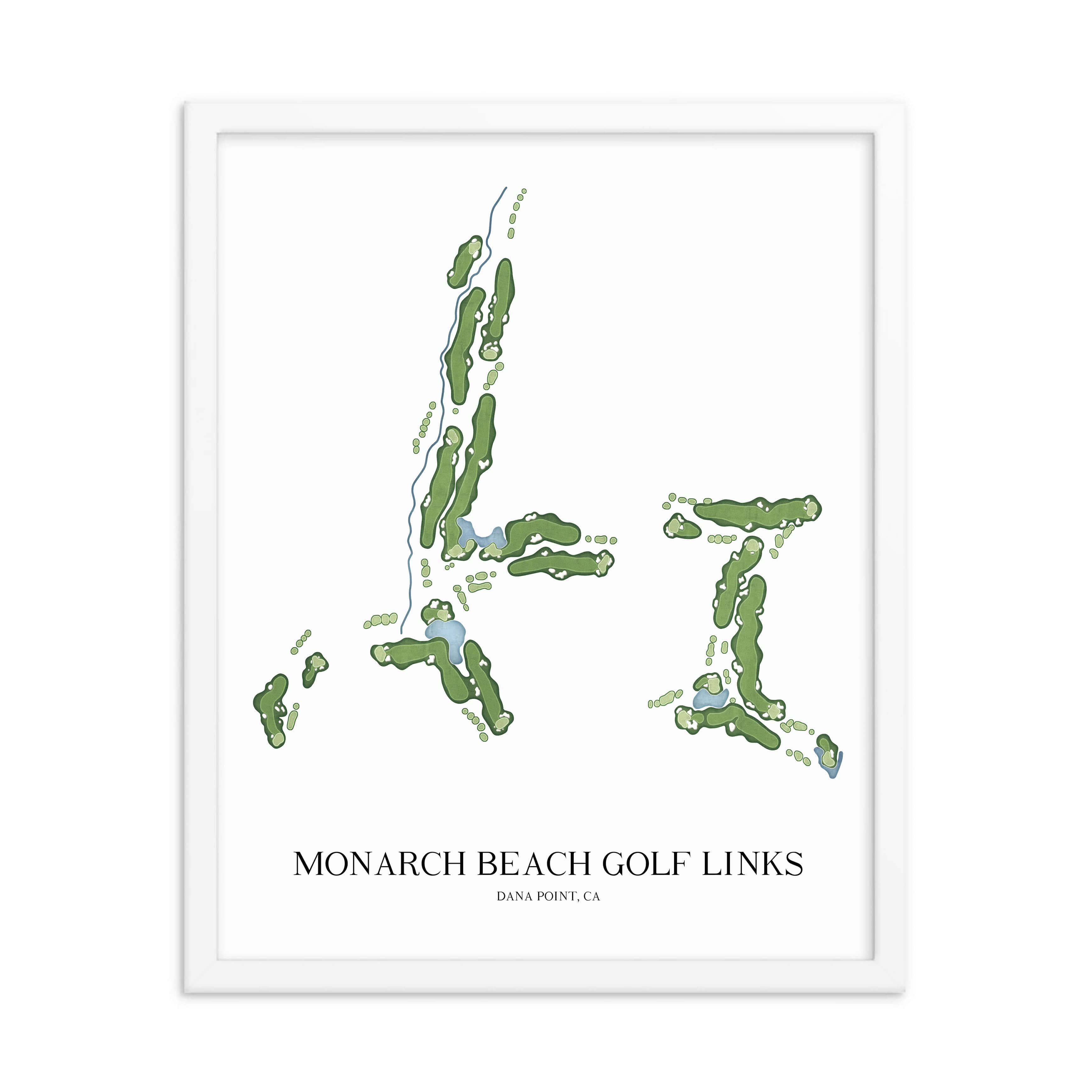 The 19th Hole Golf Shop - Golf Course Prints - Monarch Beach Golf Links Golf Course Map Golf Map