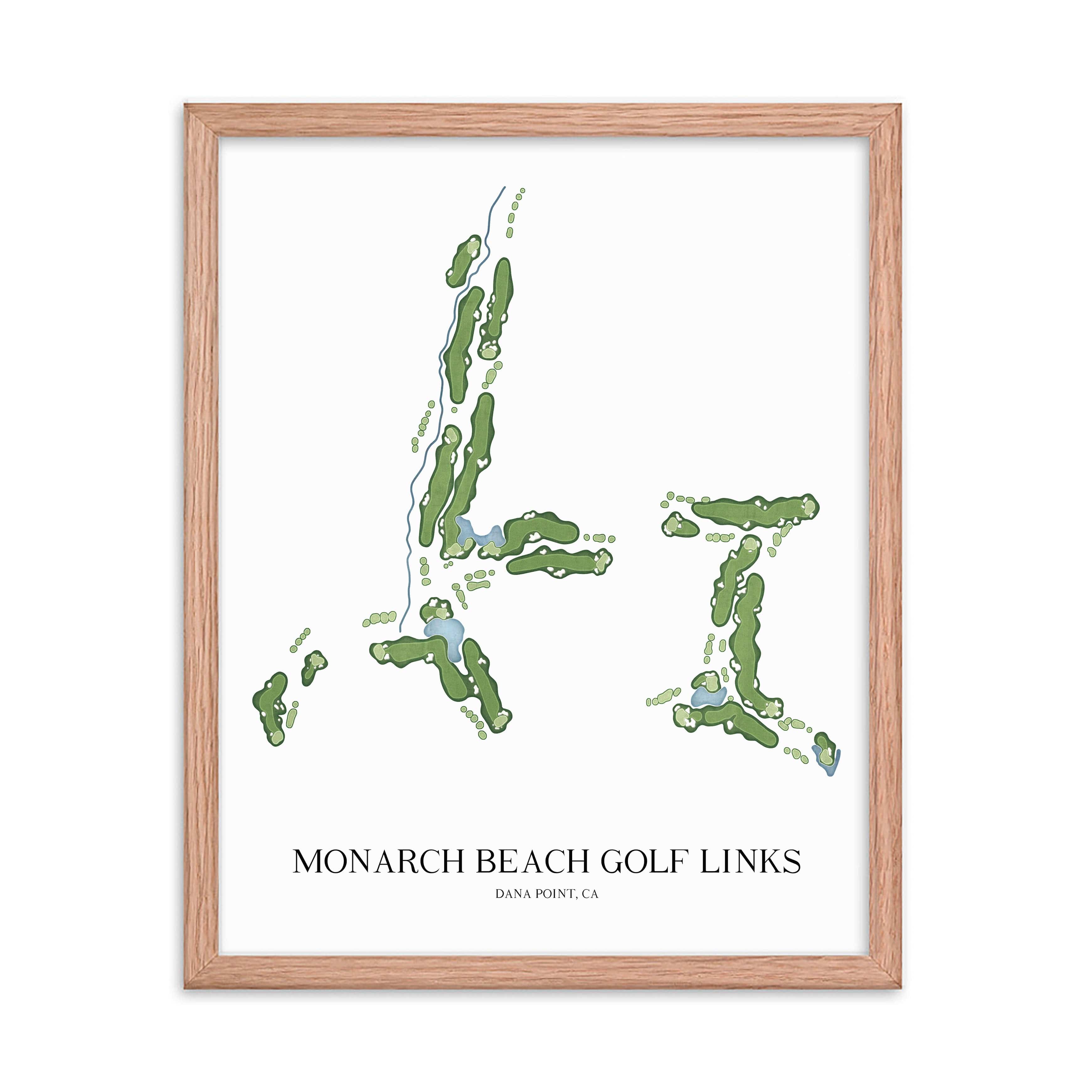 The 19th Hole Golf Shop - Golf Course Prints - Monarch Beach Golf Links Golf Course Map Golf Map