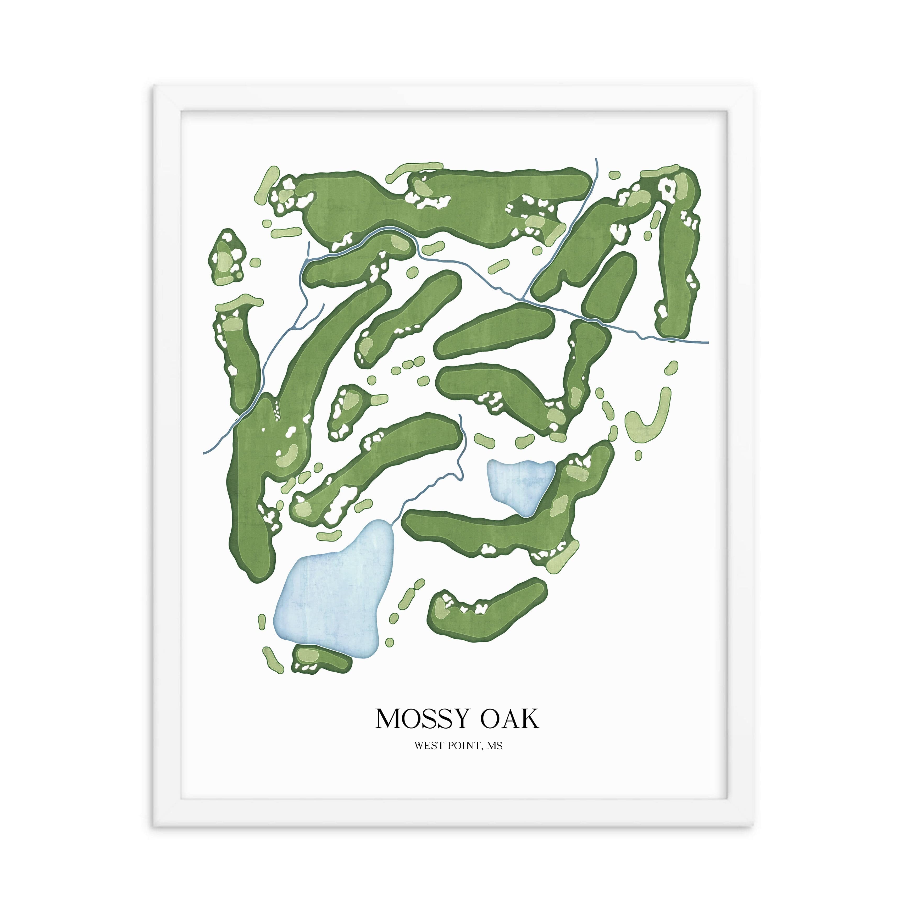 The 19th Hole Golf Shop - Golf Course Prints - Mossy Oak Golf Course Map Golf Map