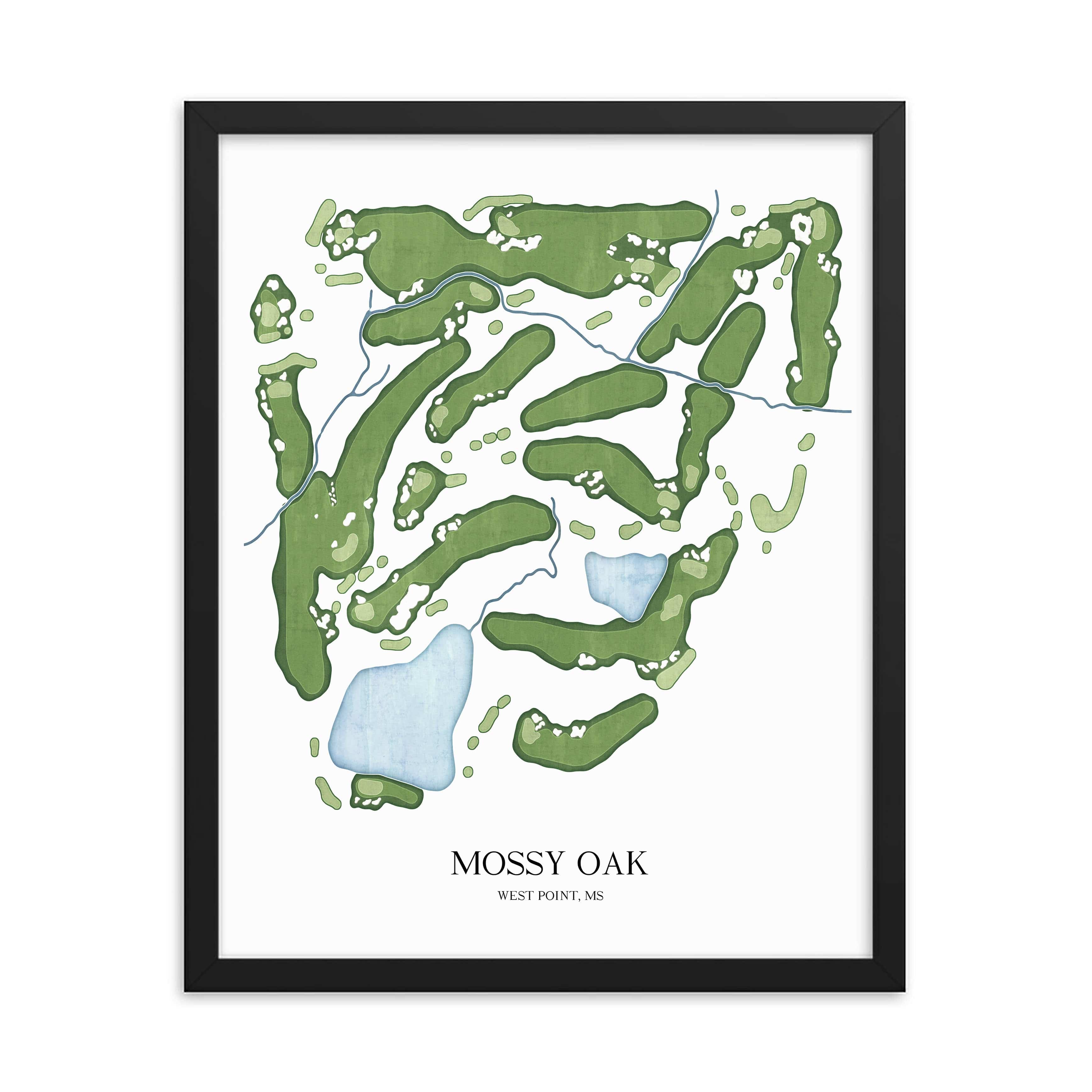 The 19th Hole Golf Shop - Golf Course Prints - Mossy Oak Golf Course Map Golf Map