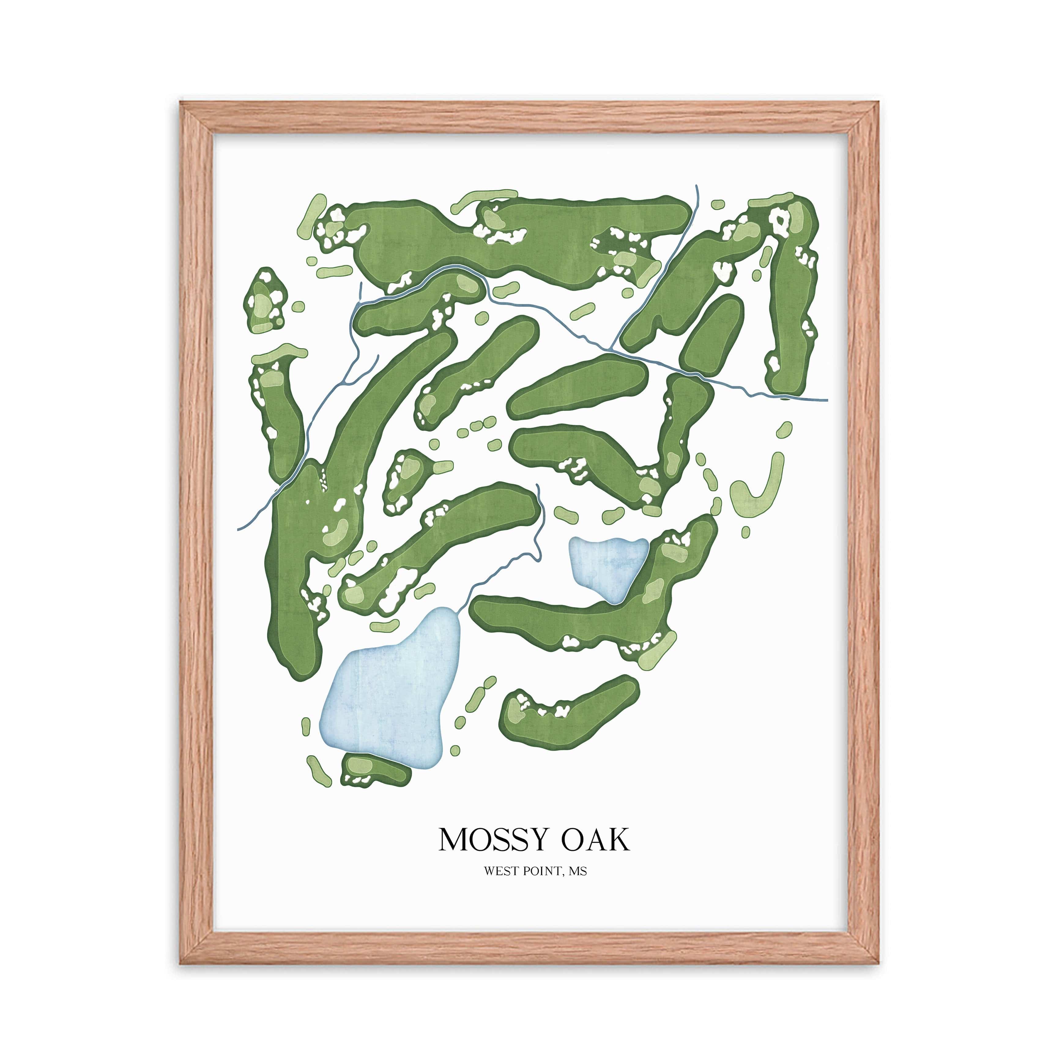 The 19th Hole Golf Shop - Golf Course Prints - Mossy Oak Golf Course Map Golf Map