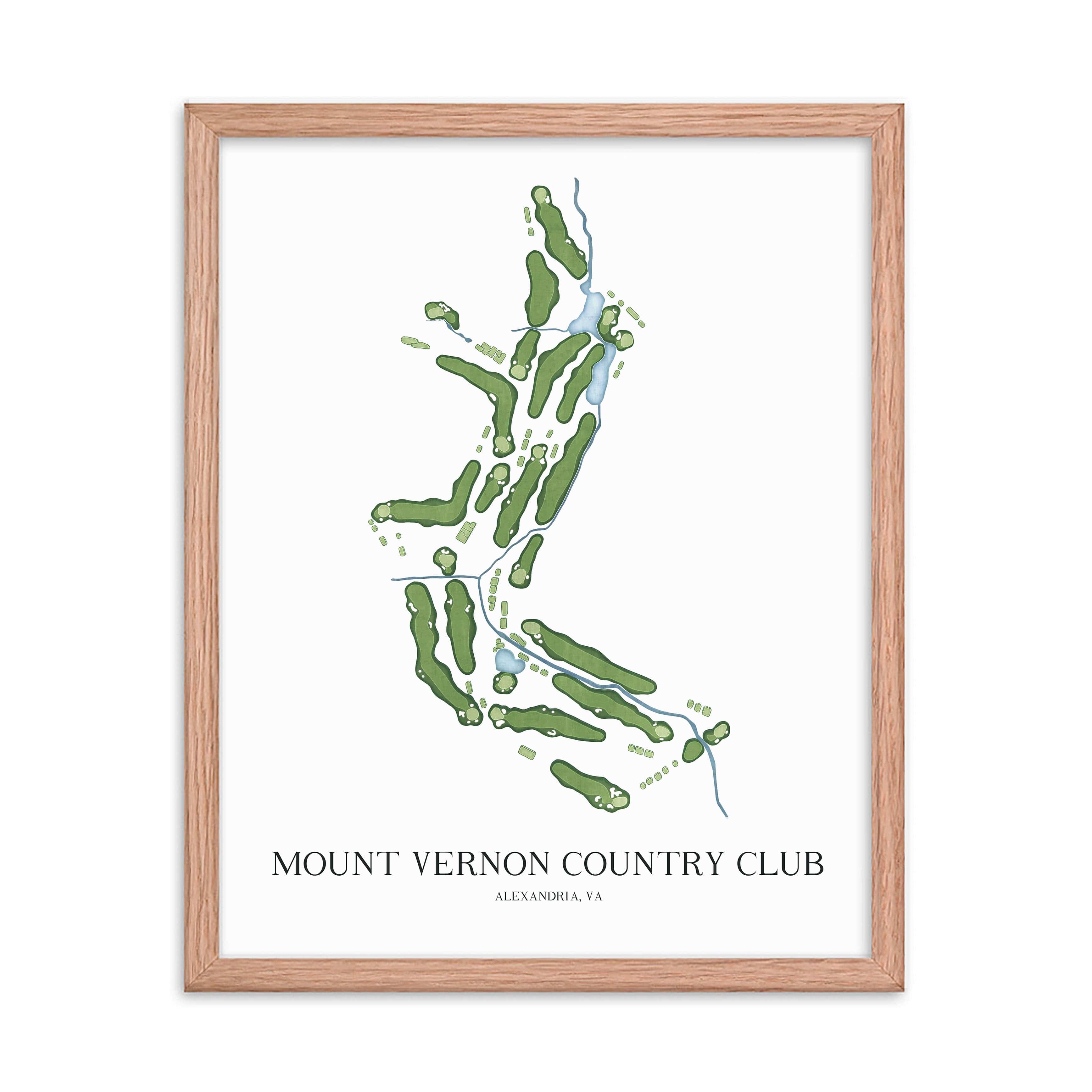 The 19th Hole Golf Shop - Golf Course Prints - Mount Vernon Country Club Golf Course Map Golf Map