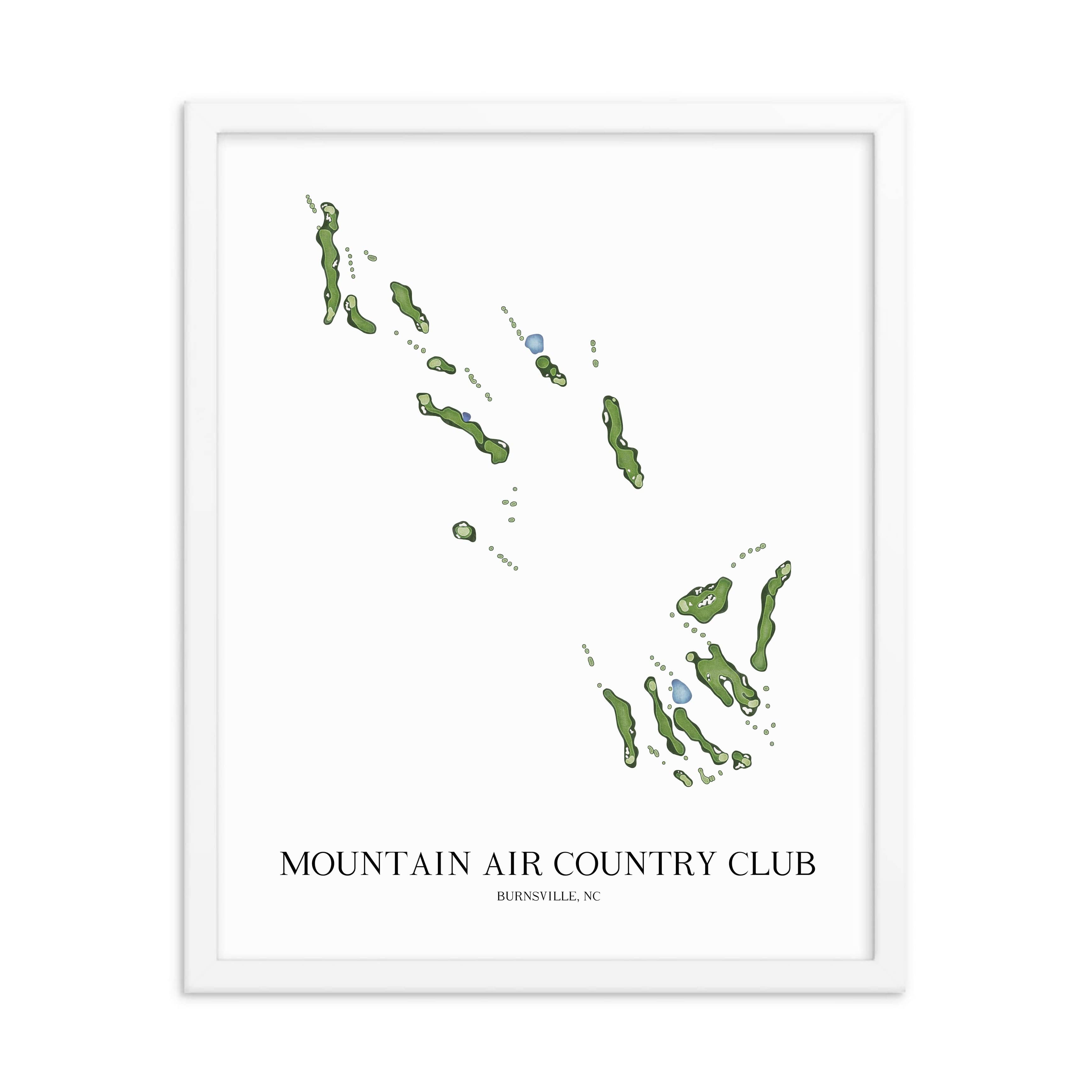 The 19th Hole Golf Shop - Golf Course Prints - Mountain Air Country Club Golf Course Map Golf Map