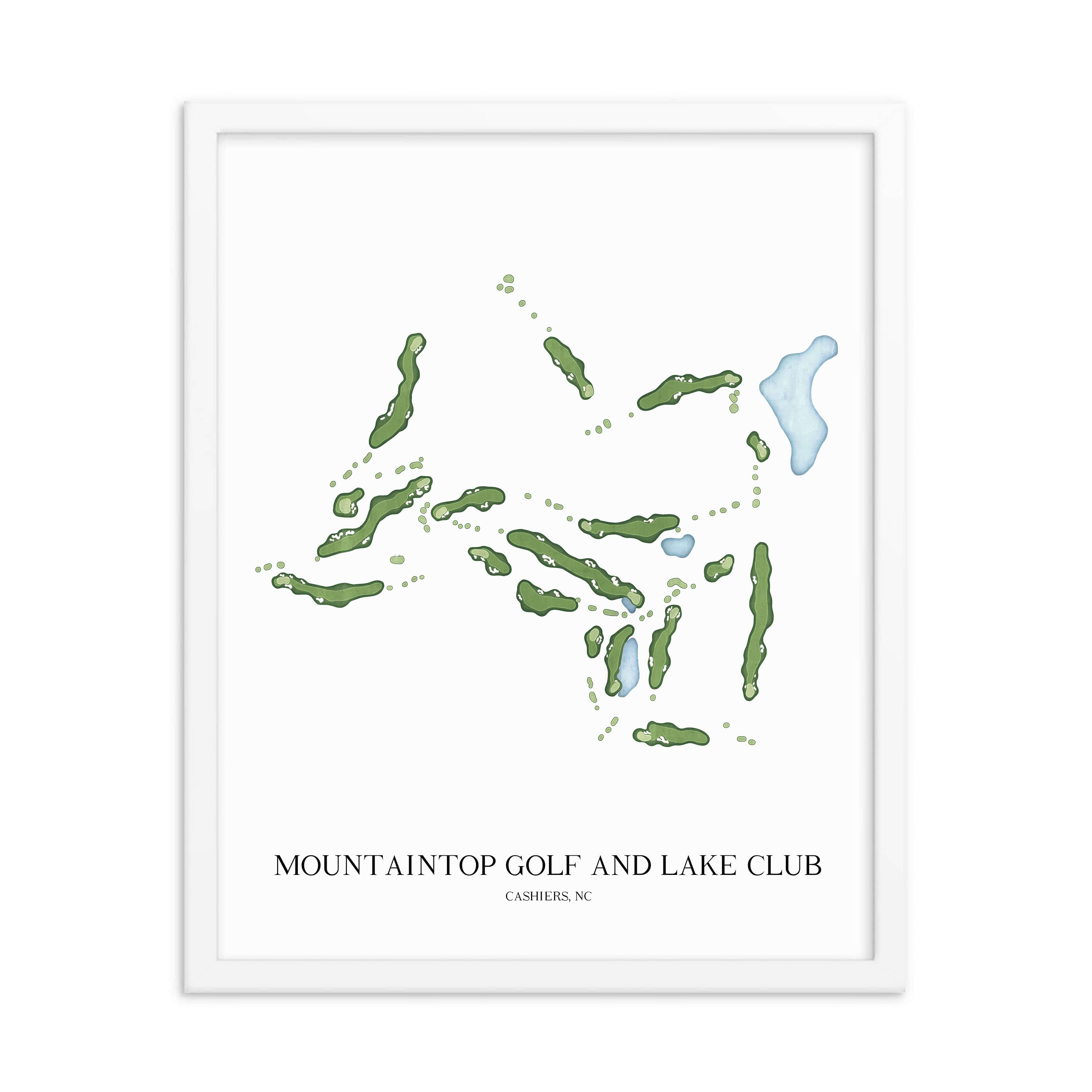The 19th Hole Golf Shop - Golf Course Prints - Mountaintop Golf and Lake Club Golf Course Map Golf Map