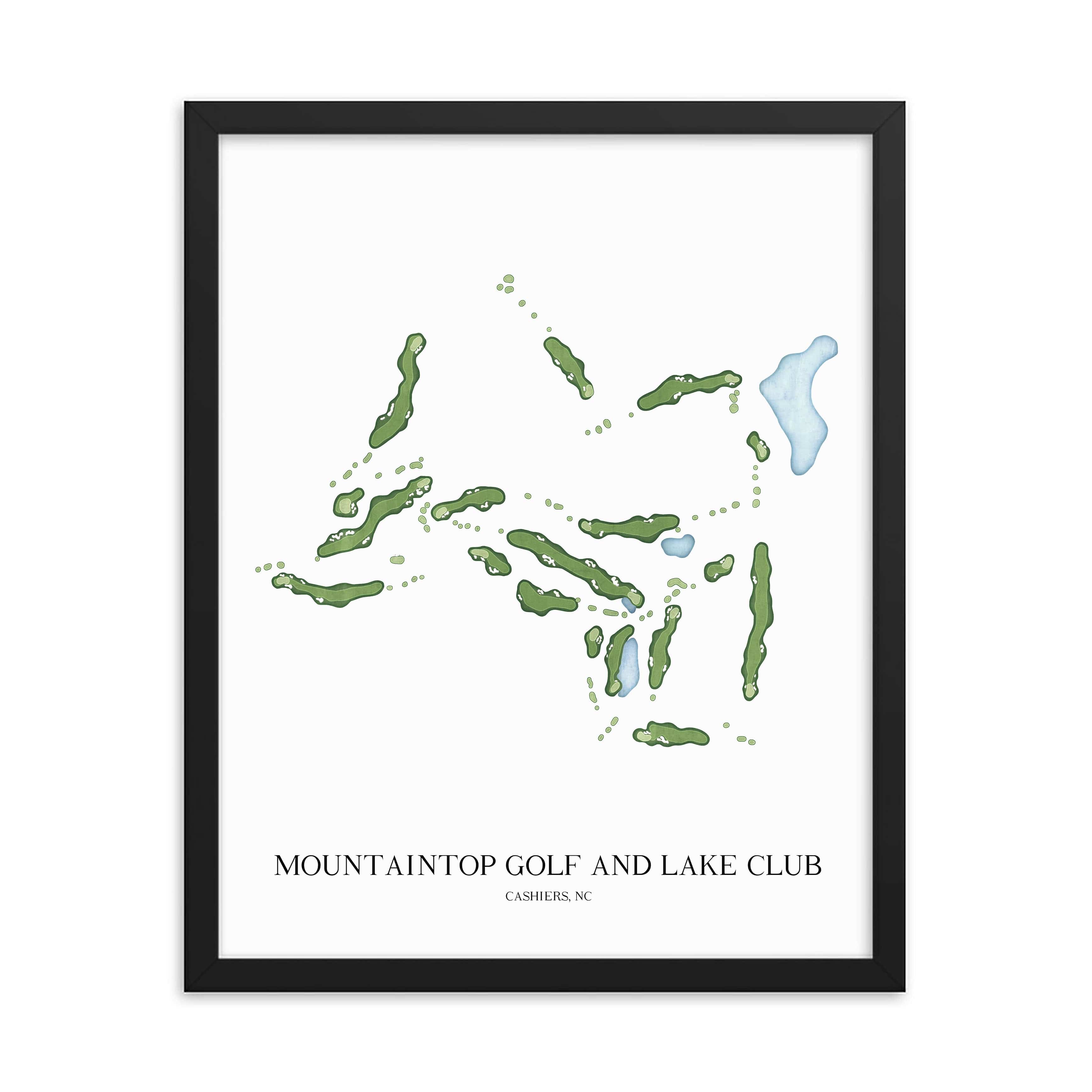 The 19th Hole Golf Shop - Golf Course Prints - Mountaintop Golf and Lake Club Golf Course Map Golf Map