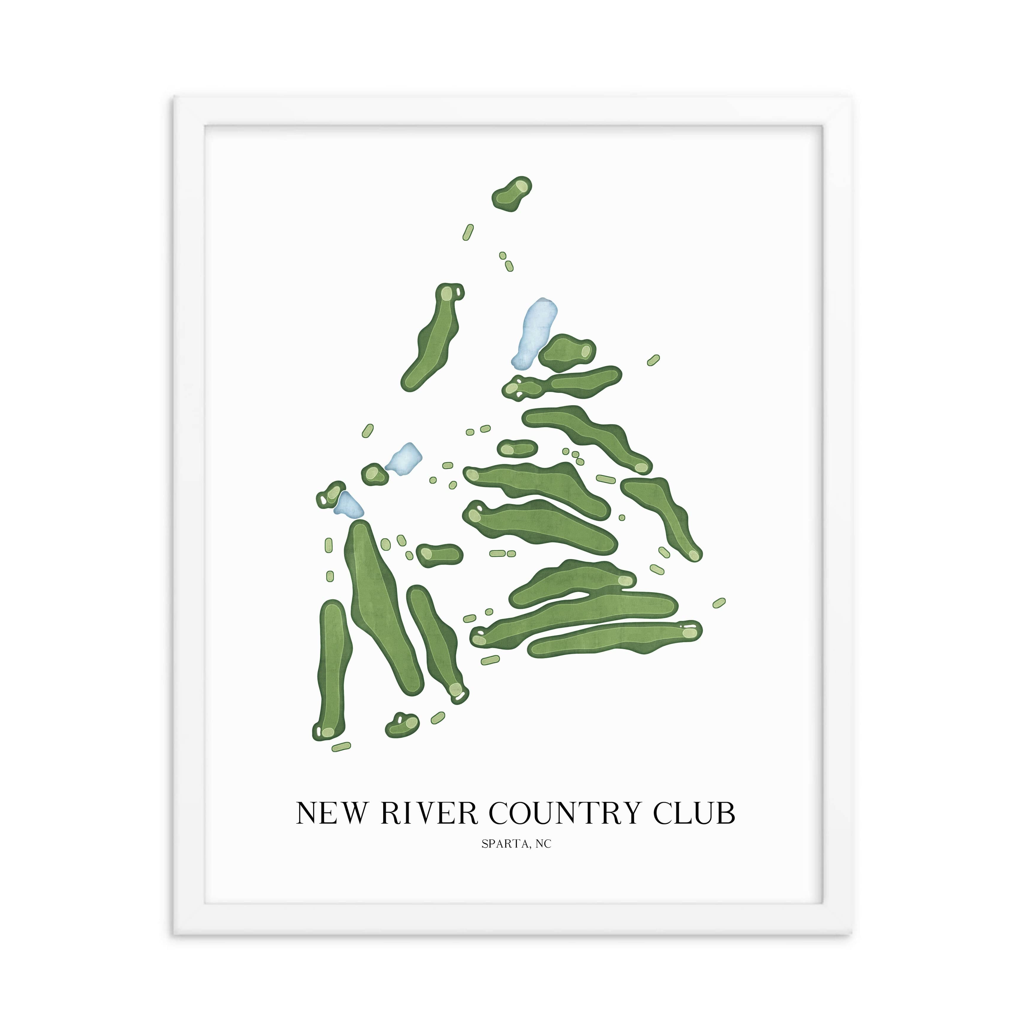 The 19th Hole Golf Shop - Golf Course Prints - New River Country Club Golf Course Map Golf Map
