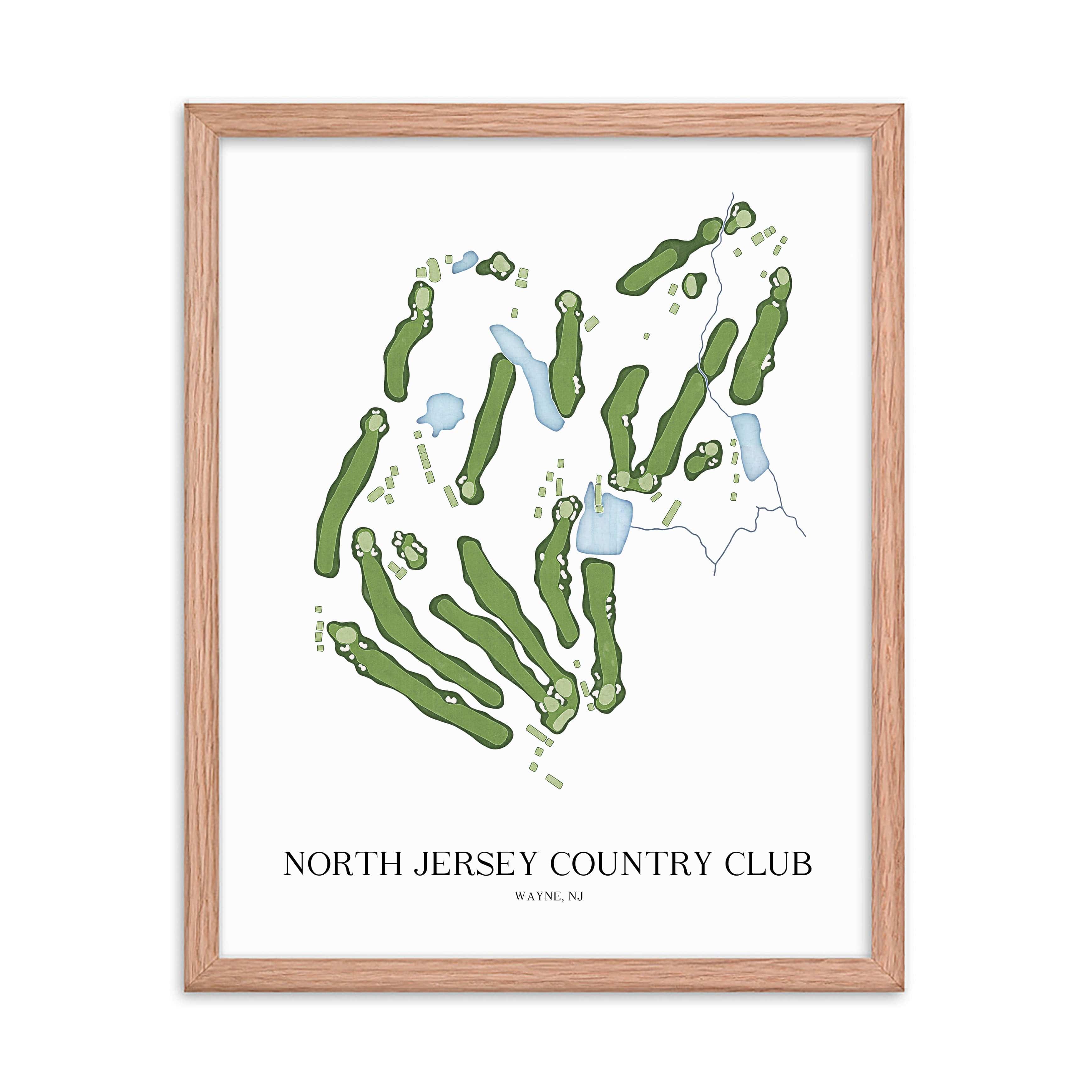 The 19th Hole Golf Shop - Golf Course Prints - North Jersey Country Club Golf Course Map Golf Map