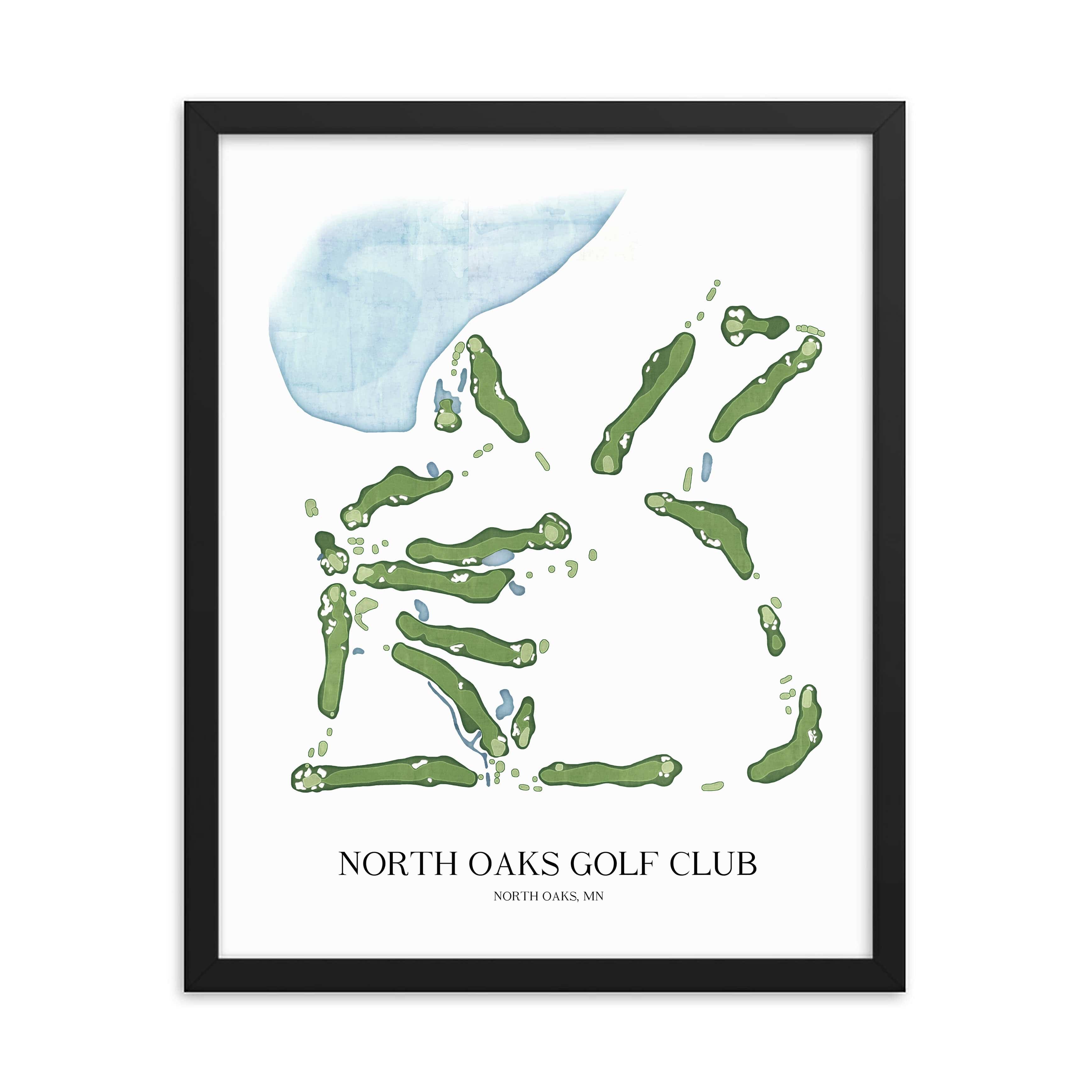 The 19th Hole Golf Shop - Golf Course Prints - North Oaks Golf Club Golf Course Map Golf Map