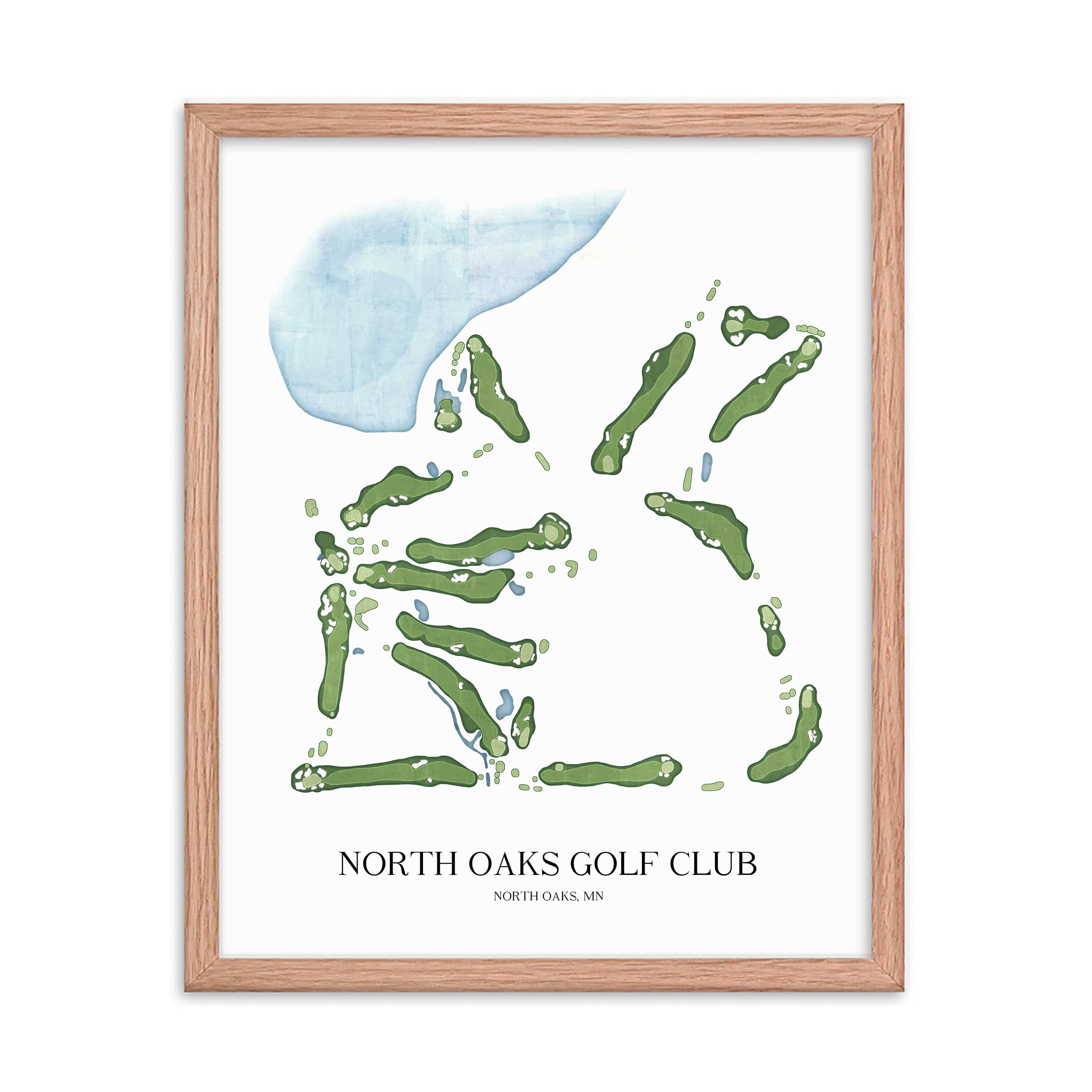 The 19th Hole Golf Shop - Golf Course Prints - North Oaks Golf Club Golf Course Map Golf Map