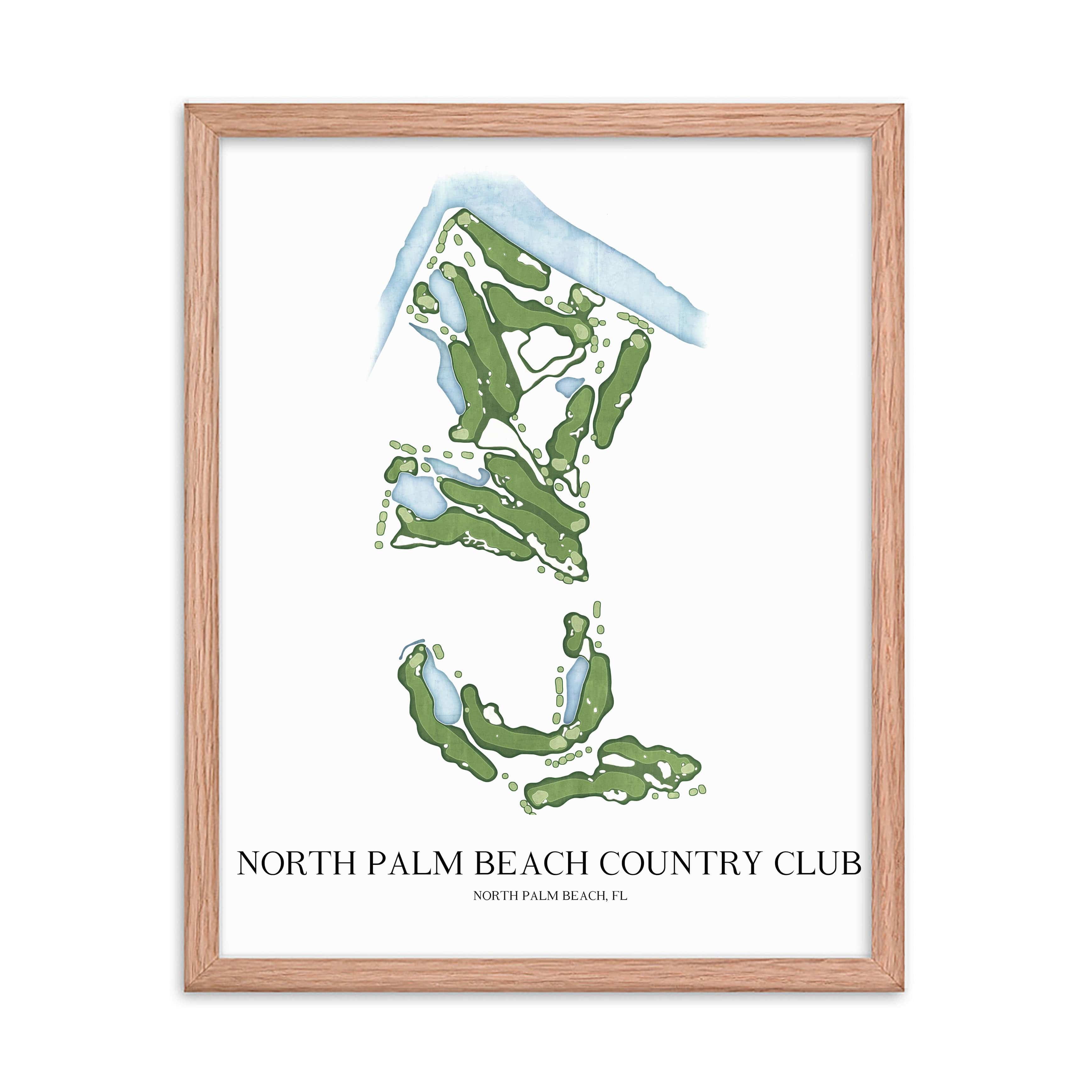 The 19th Hole Golf Shop - Golf Course Prints - North Palm Beach Country Club Golf Course Map Golf Map