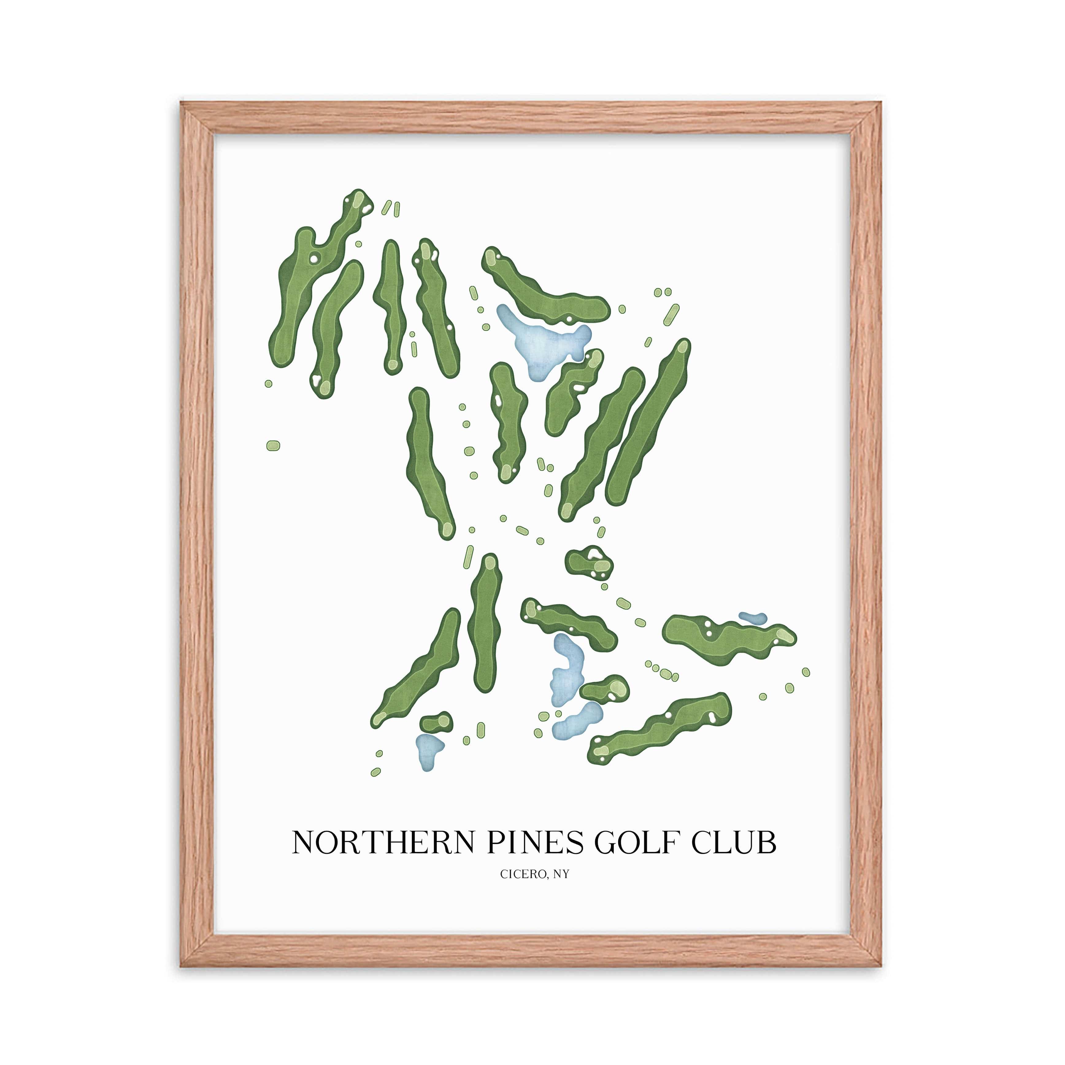 The 19th Hole Golf Shop - Golf Course Prints - Northern Pines Golf Club Golf Course Map Golf Map