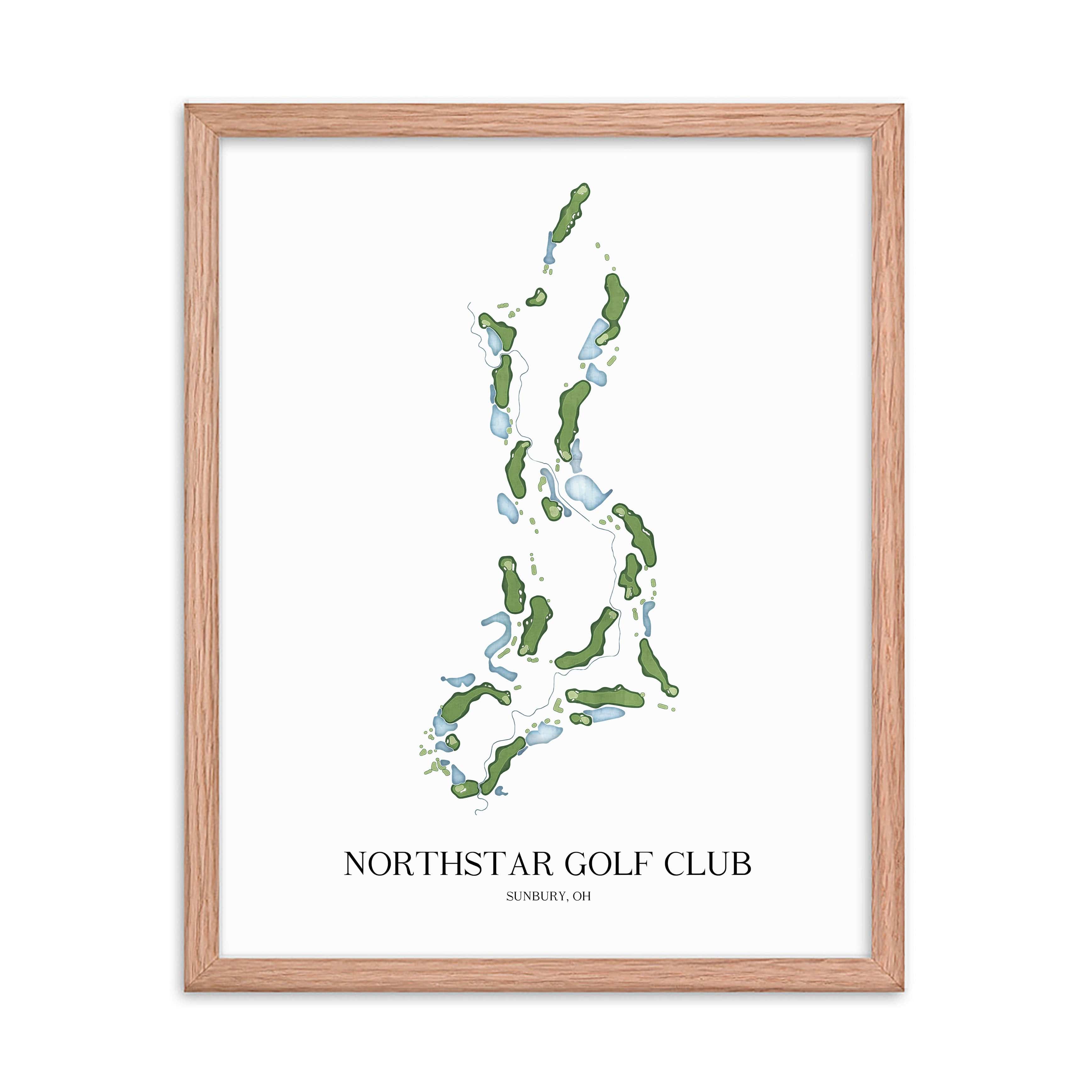 The 19th Hole Golf Shop - Golf Course Prints - Northstar Golf Club Golf Course Map Golf Map