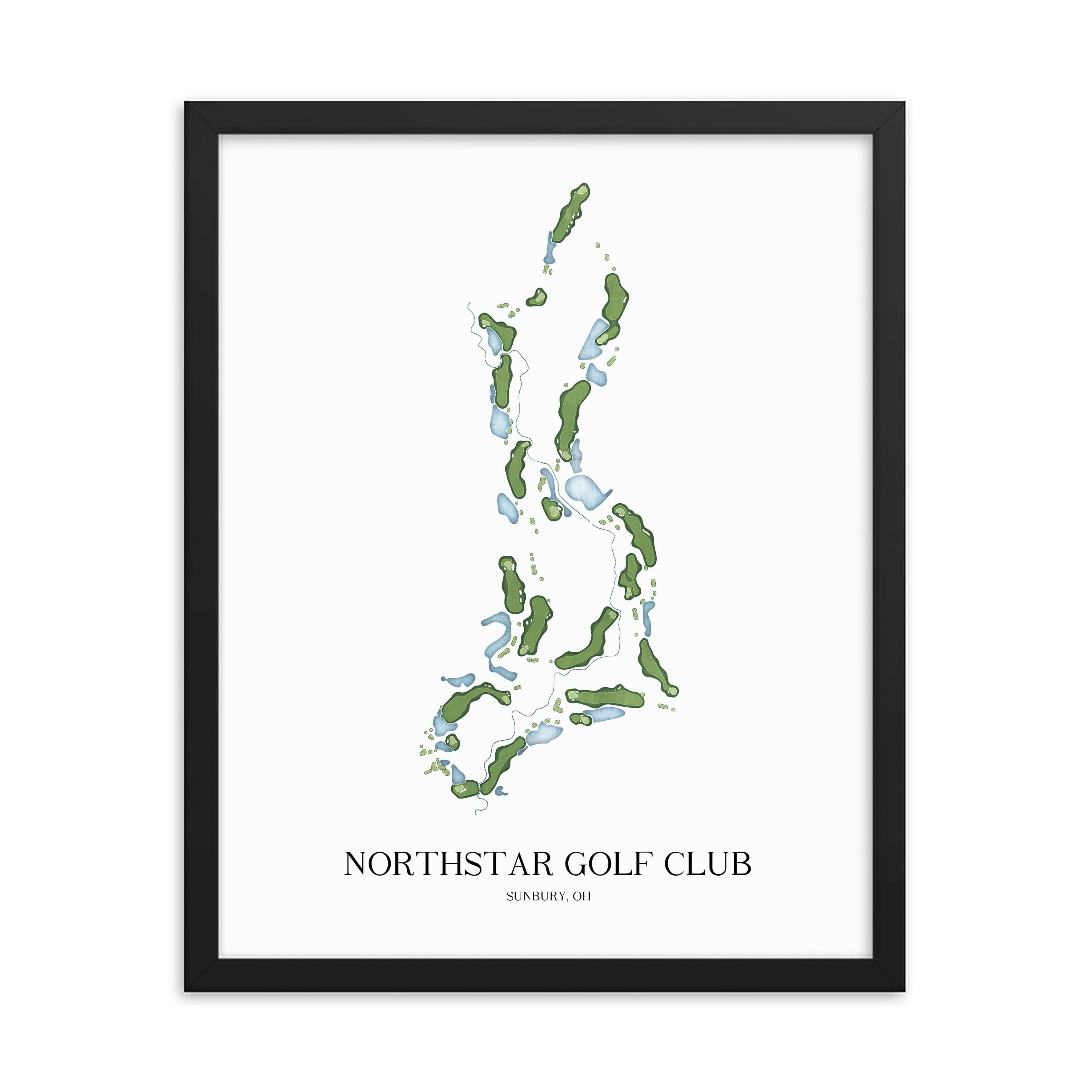 The 19th Hole Golf Shop - Golf Course Prints - Northstar Golf Club Golf Course Map Golf Map