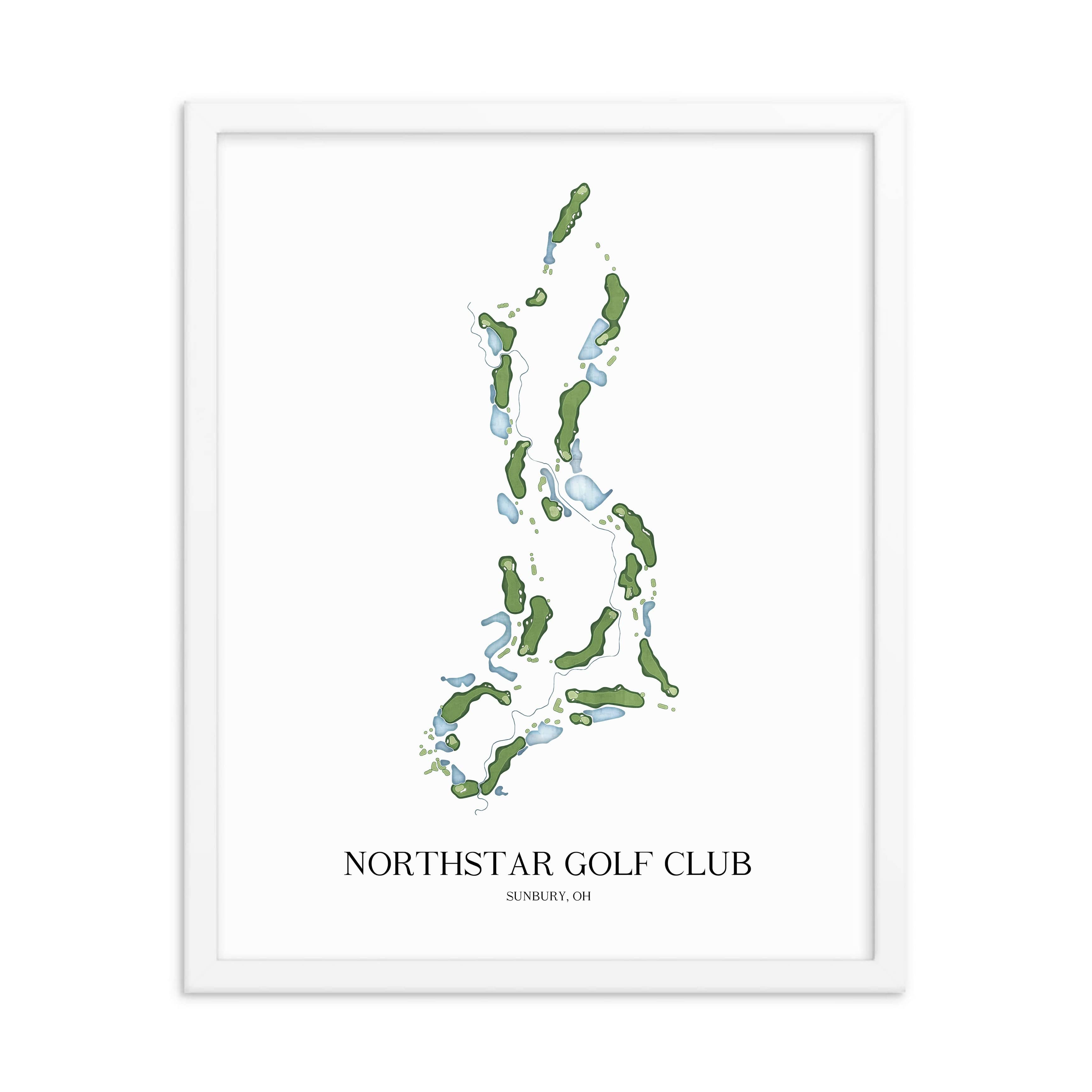 The 19th Hole Golf Shop - Golf Course Prints - Northstar Golf Club Golf Course Map Golf Map