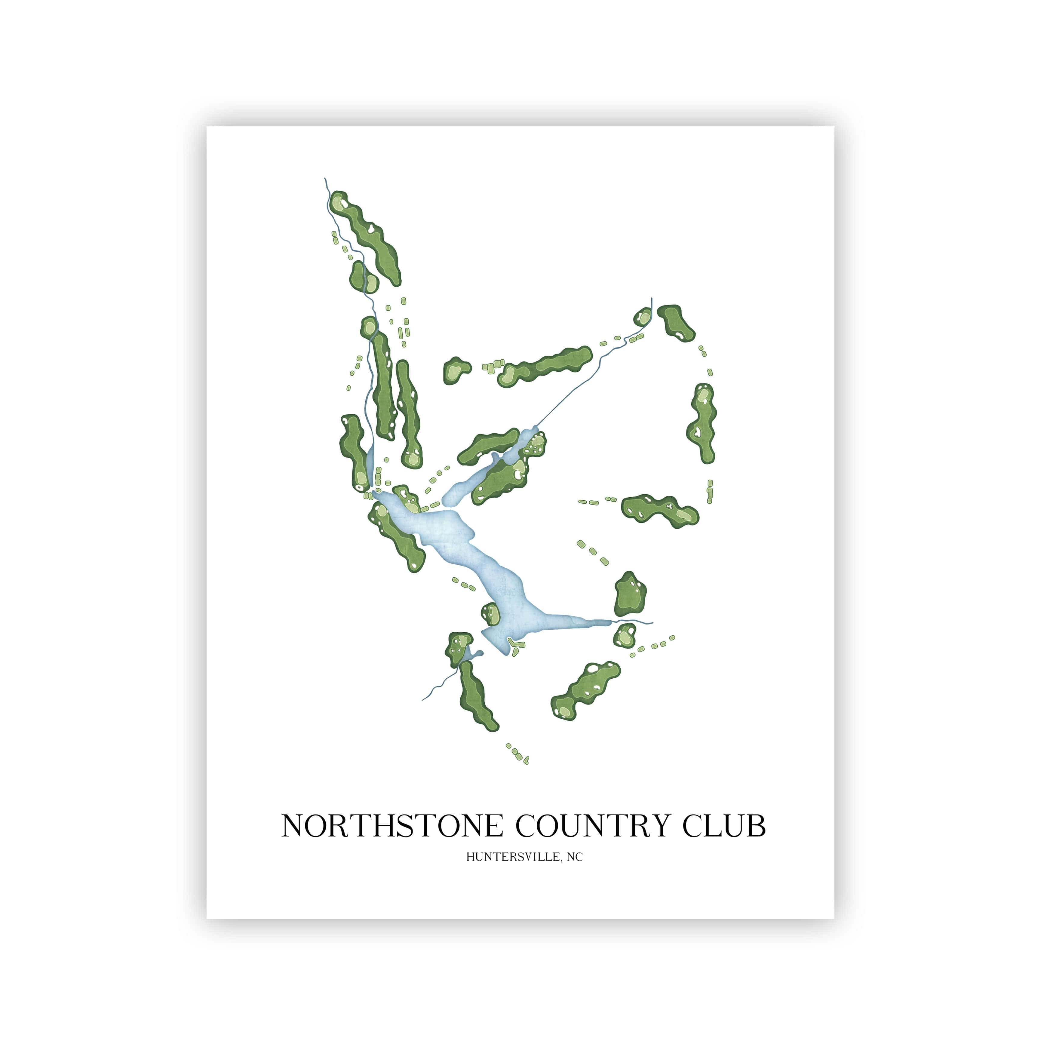 The 19th Hole Golf Shop - Golf Course Prints - Northstone Country Club Golf Course Map Golf Map