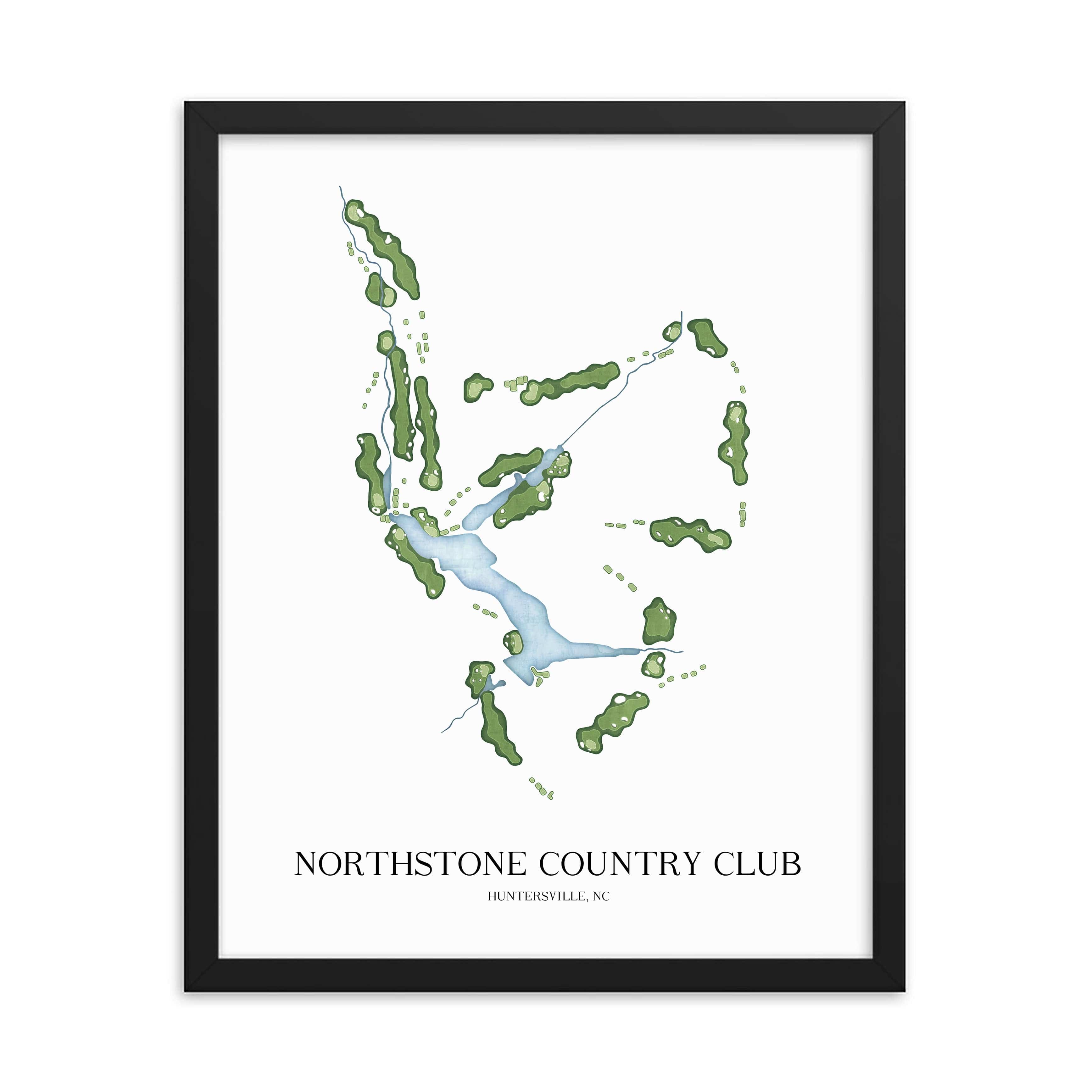 The 19th Hole Golf Shop - Golf Course Prints - Northstone Country Club Golf Course Map Golf Map