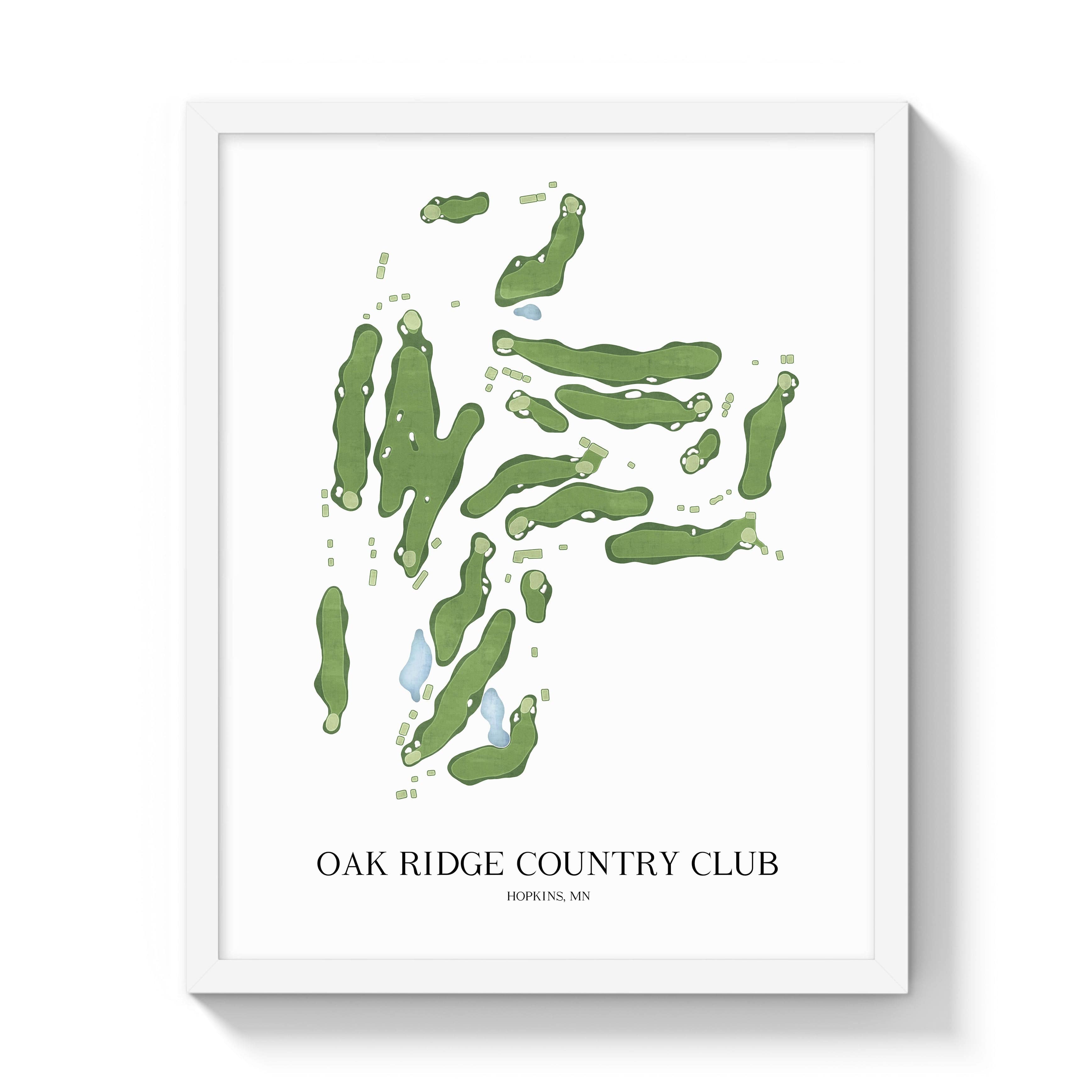 The 19th Hole Golf Shop - Golf Course Prints - Oak Ridge Country Club Golf Course Map Golf Map