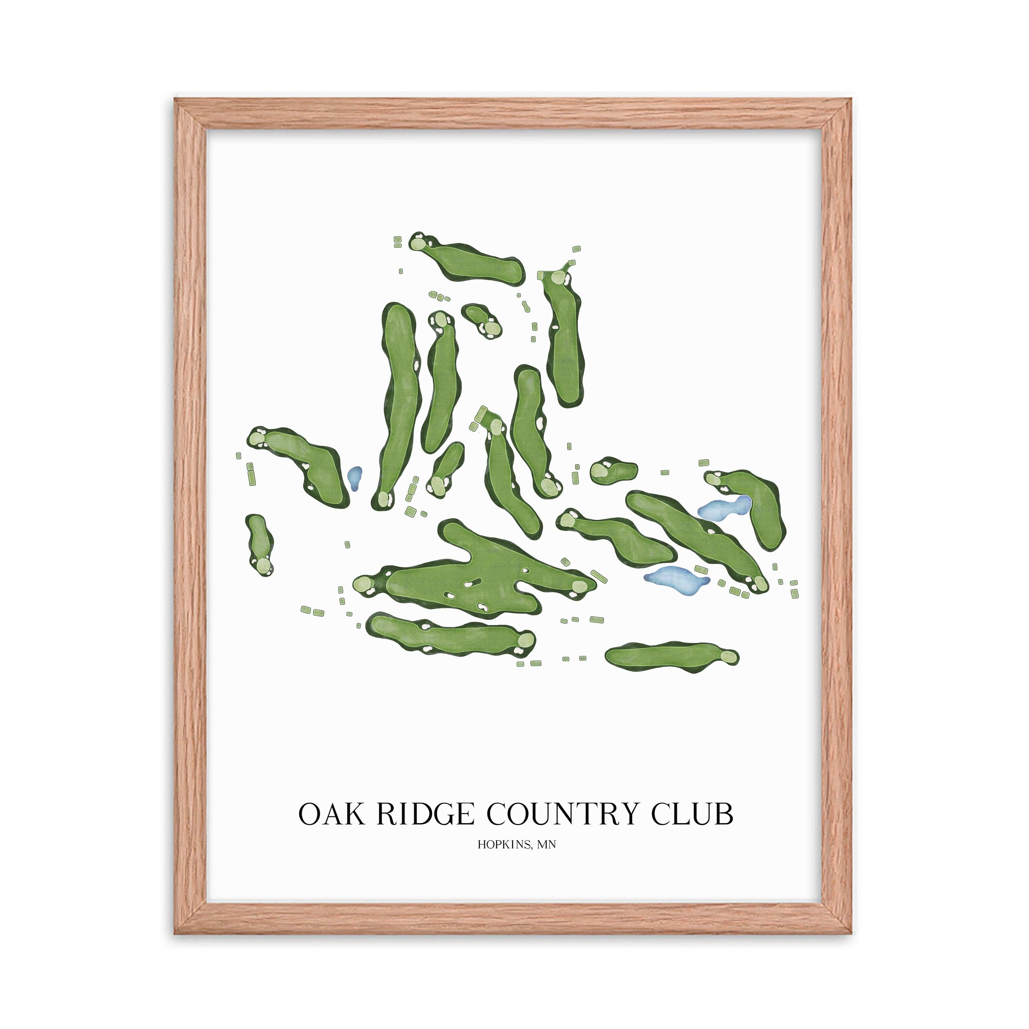 The 19th Hole Golf Shop - Golf Course Prints - Oakridge Country Club Golf Course Map Golf Map