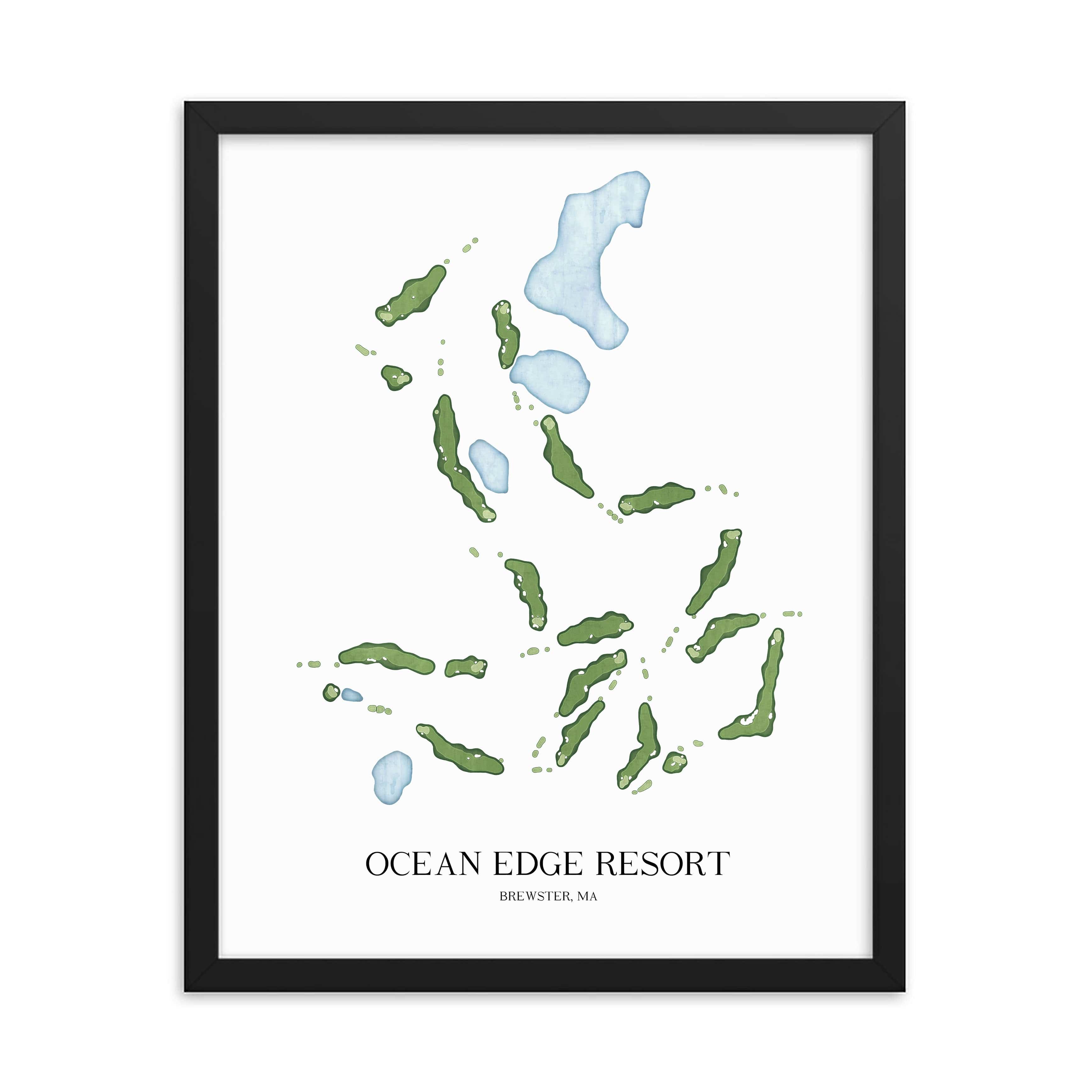 The 19th Hole Golf Shop - Golf Course Prints - Ocean Edge Resort Golf Course Map Golf Map