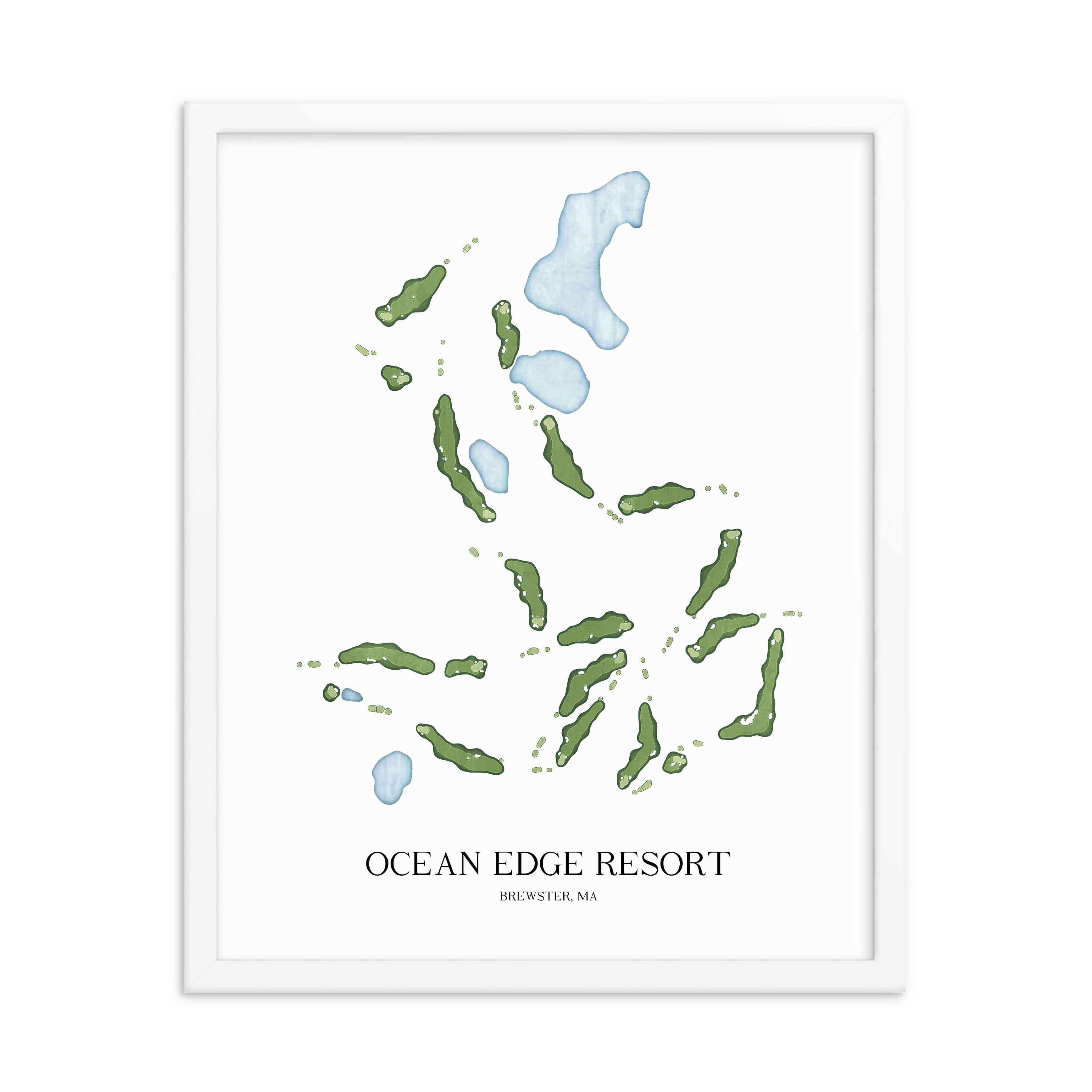 The 19th Hole Golf Shop - Golf Course Prints - Ocean Edge Resort Golf Course Map Golf Map