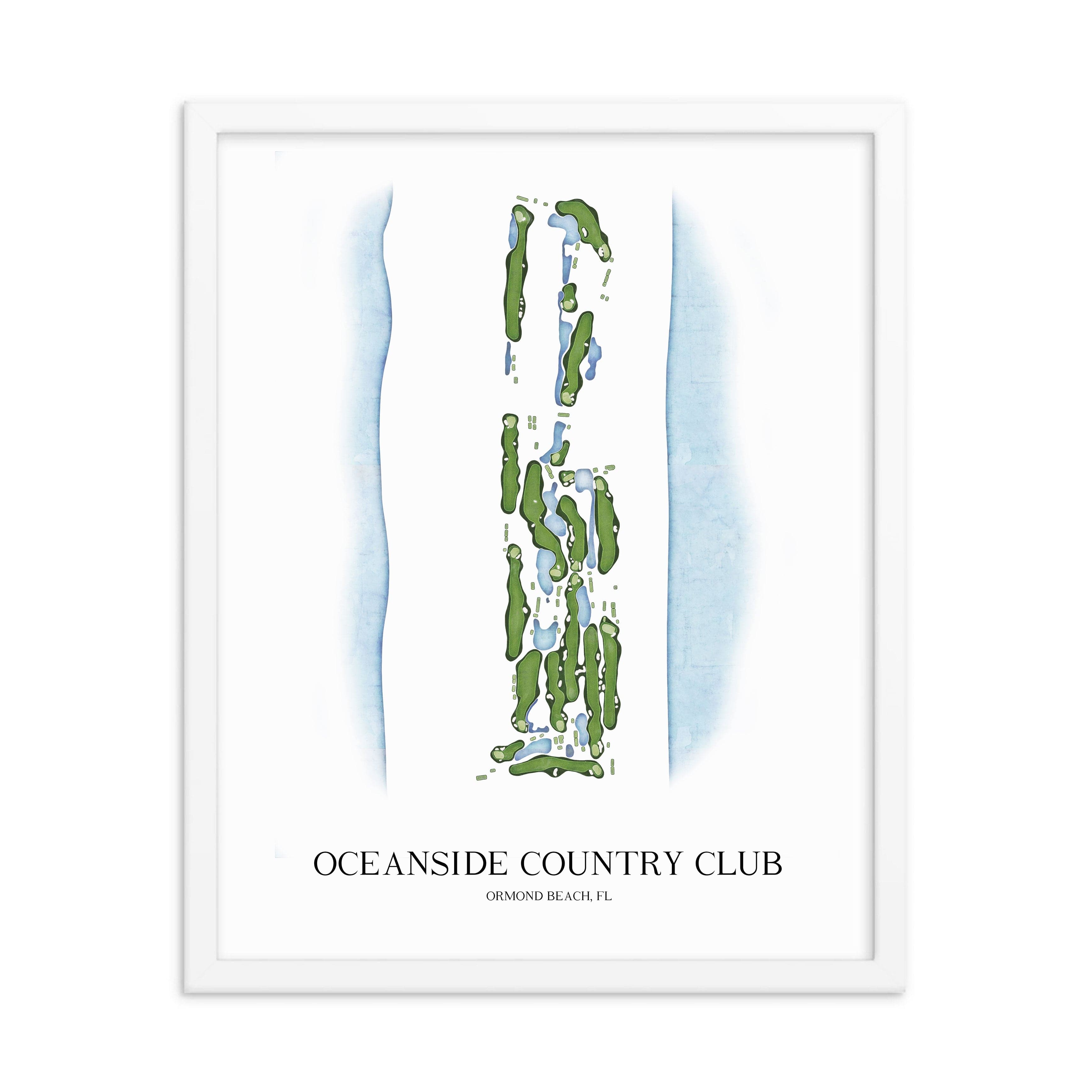 The 19th Hole Golf Shop - Golf Course Prints - Oceanside Country Club Golf Course Map Golf Map