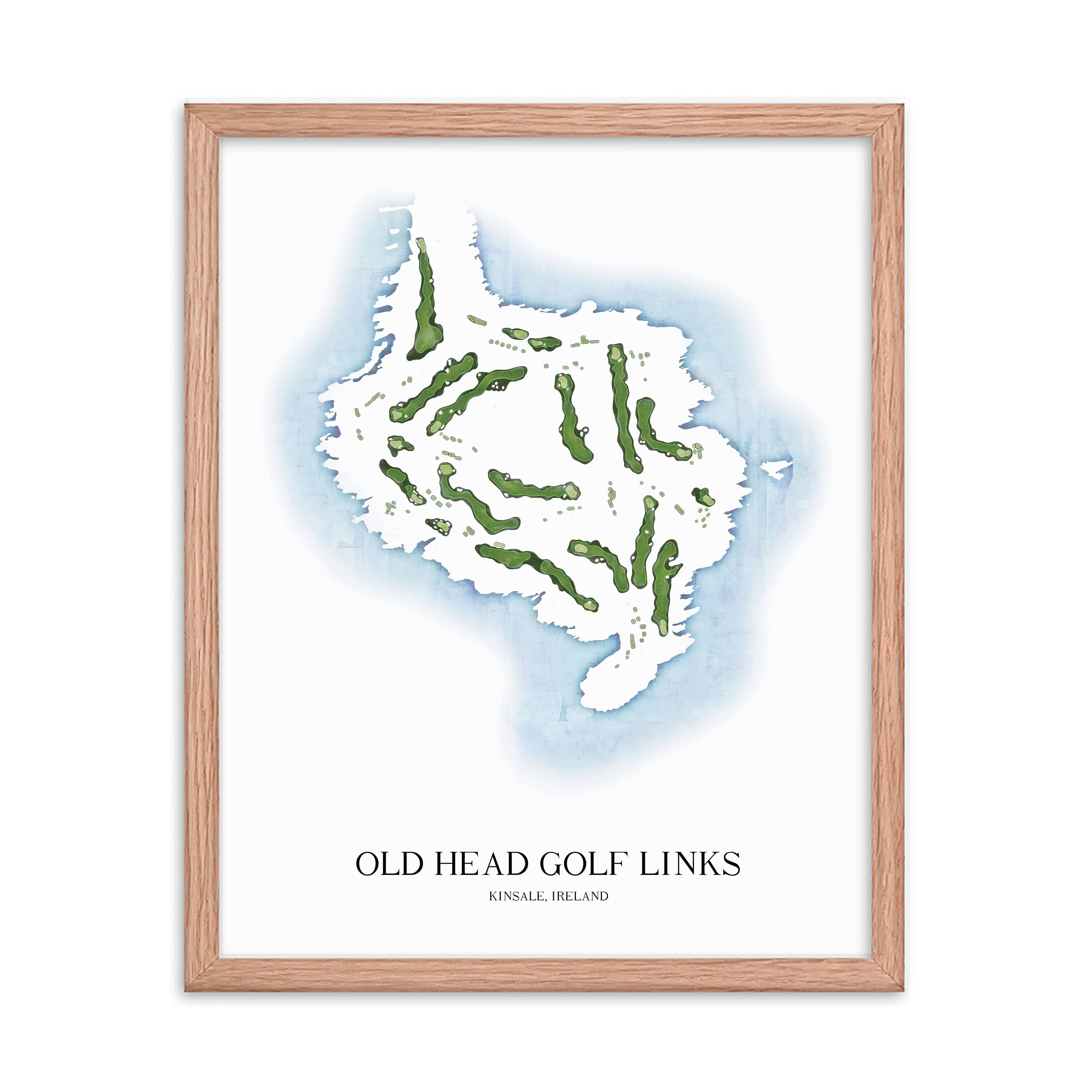 The 19th Hole Golf Shop - Golf Course Prints - Old Head Golf Links Golf Course Map Golf Map