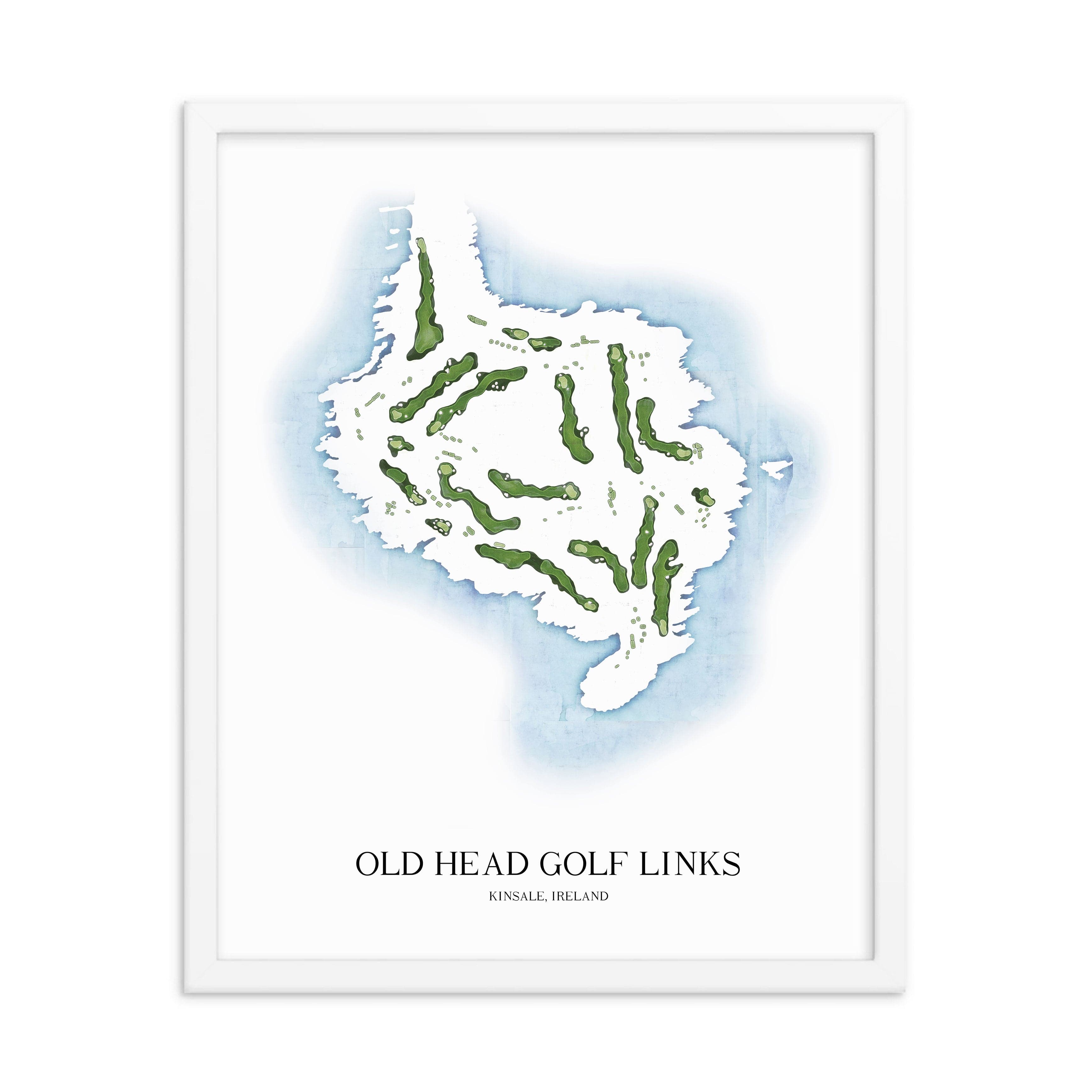 The 19th Hole Golf Shop - Golf Course Prints - Old Head Golf Links Golf Course Map Golf Map