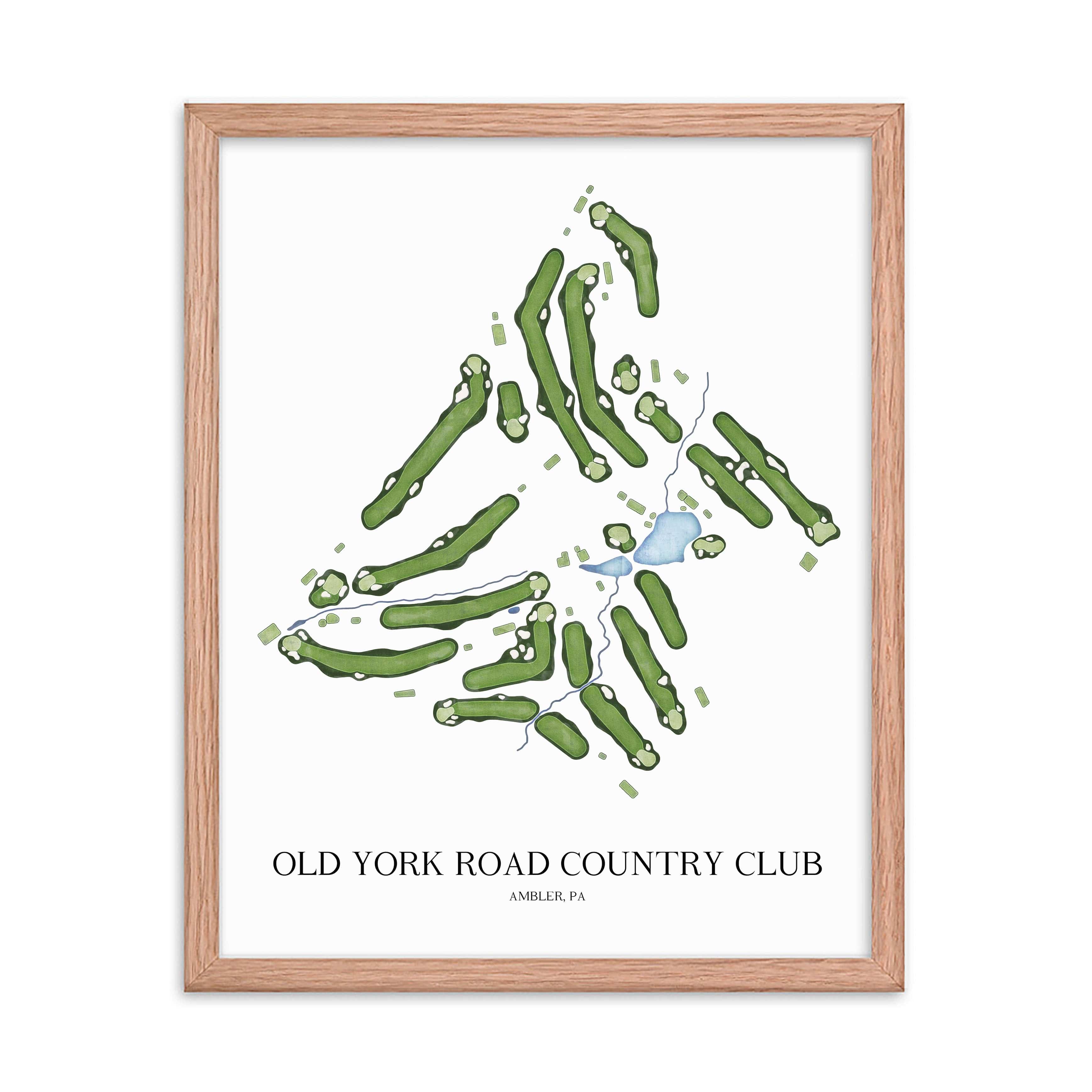 The 19th Hole Golf Shop - Golf Course Prints - Old York Road Country Club Golf Course Map Golf Map