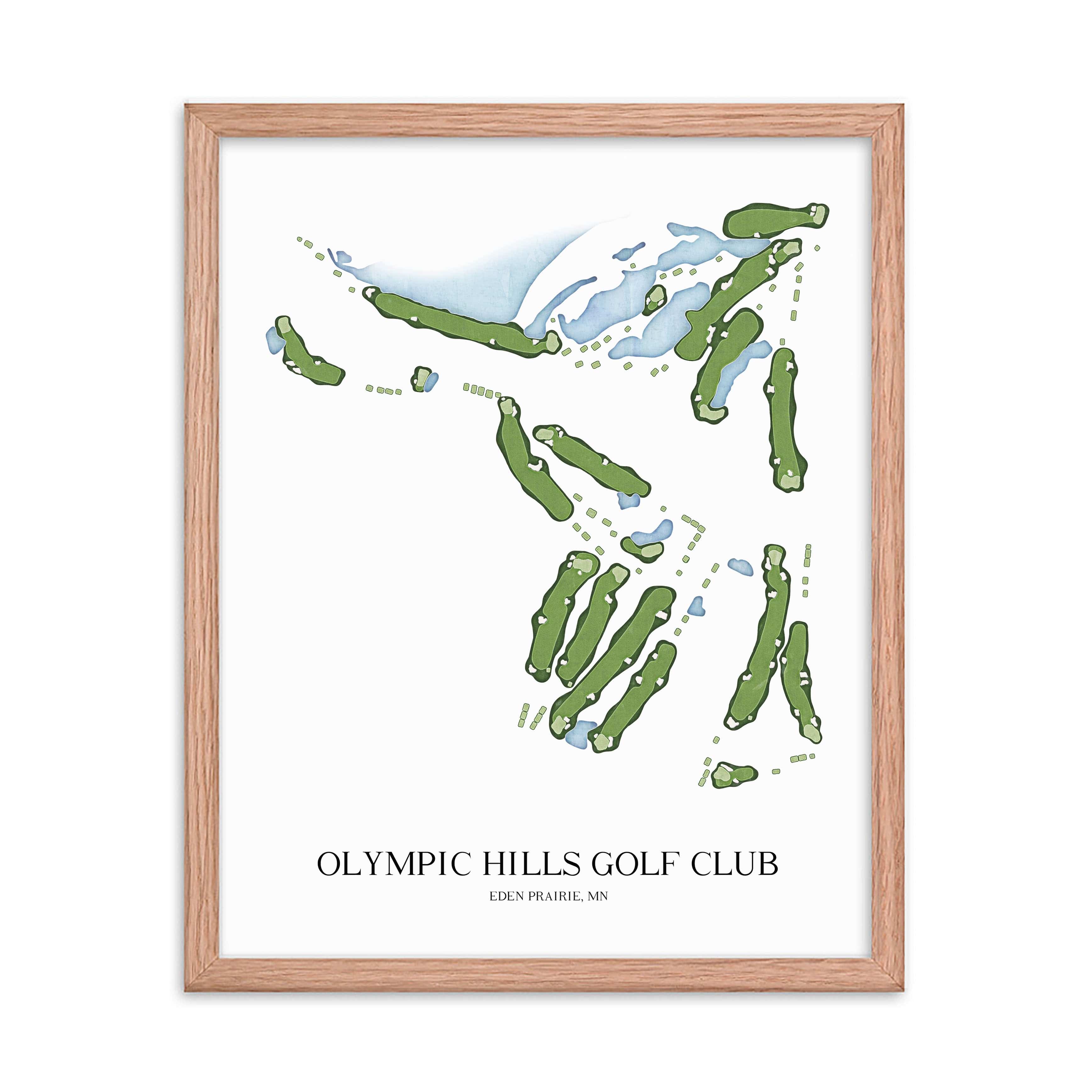 The 19th Hole Golf Shop - Golf Course Prints - Olympic Hills Golf Course Map Golf Map