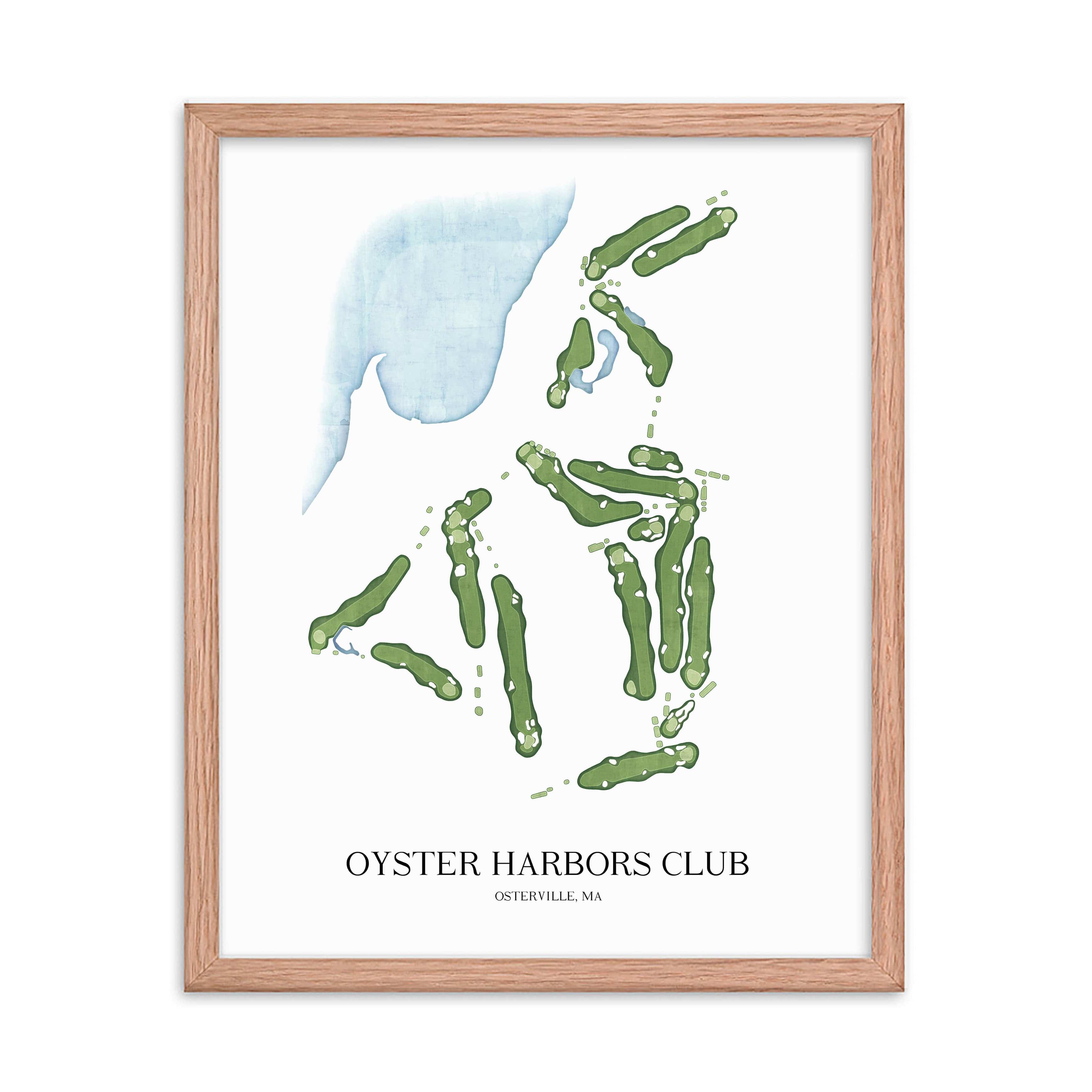 The 19th Hole Golf Shop - Golf Course Prints - Oyster Harbors Club Golf Course Map Golf Map