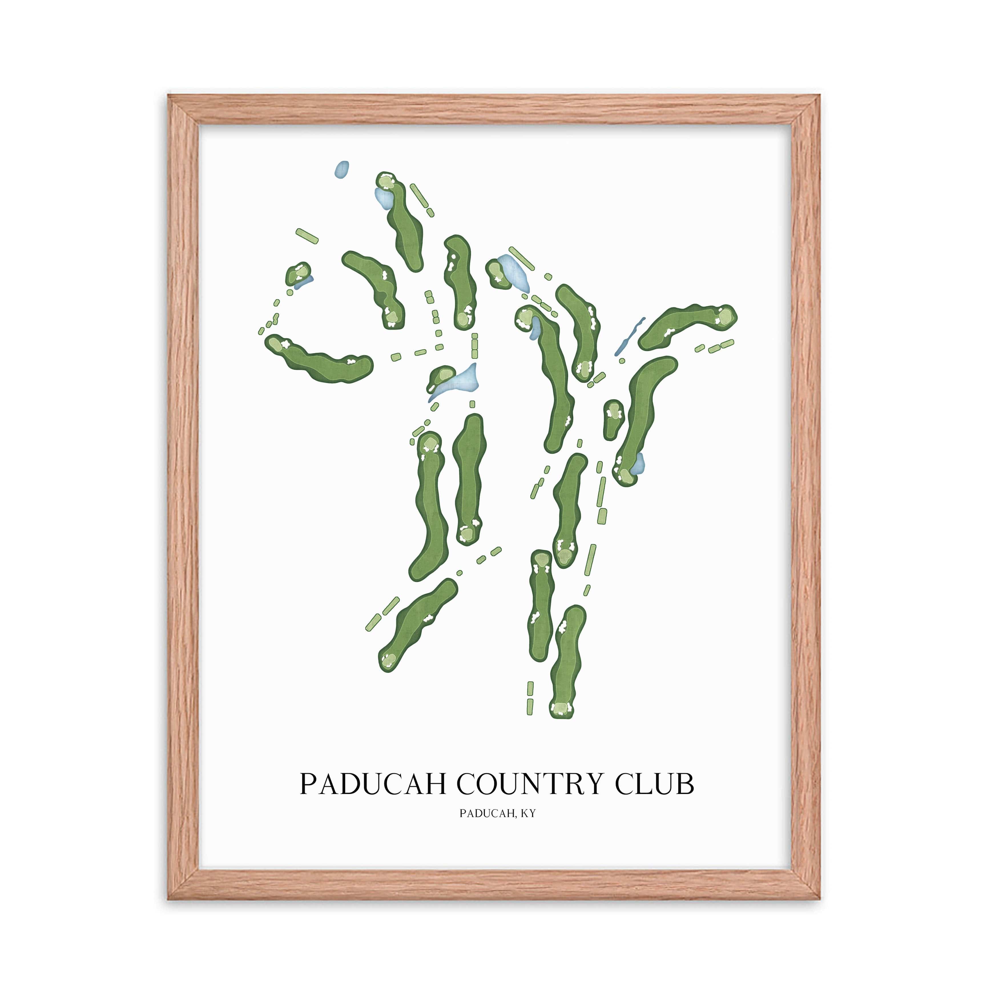 The 19th Hole Golf Shop - Golf Course Prints - Paducah Country Club Golf Course Map Golf Map