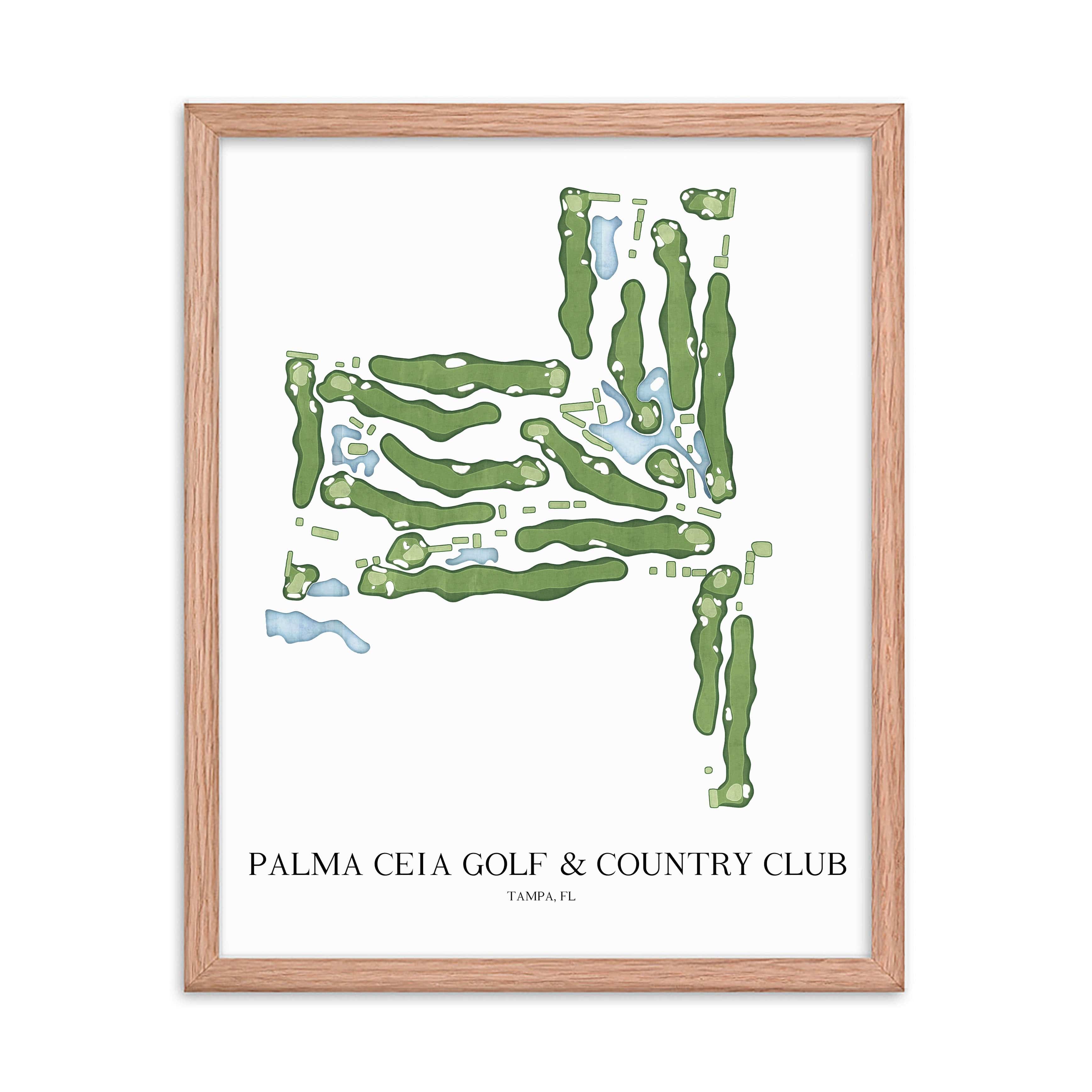 The 19th Hole Golf Shop - Golf Course Prints - Palma Ceia Golf and Country Club Golf Course Map Golf Map